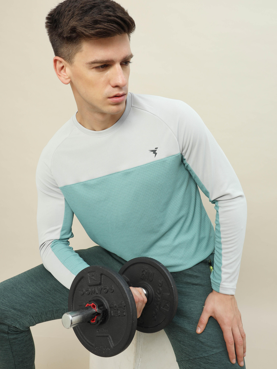 TECHNOSPORT Men Printed Round Neck Polyester Green T-Shirt - Image 1