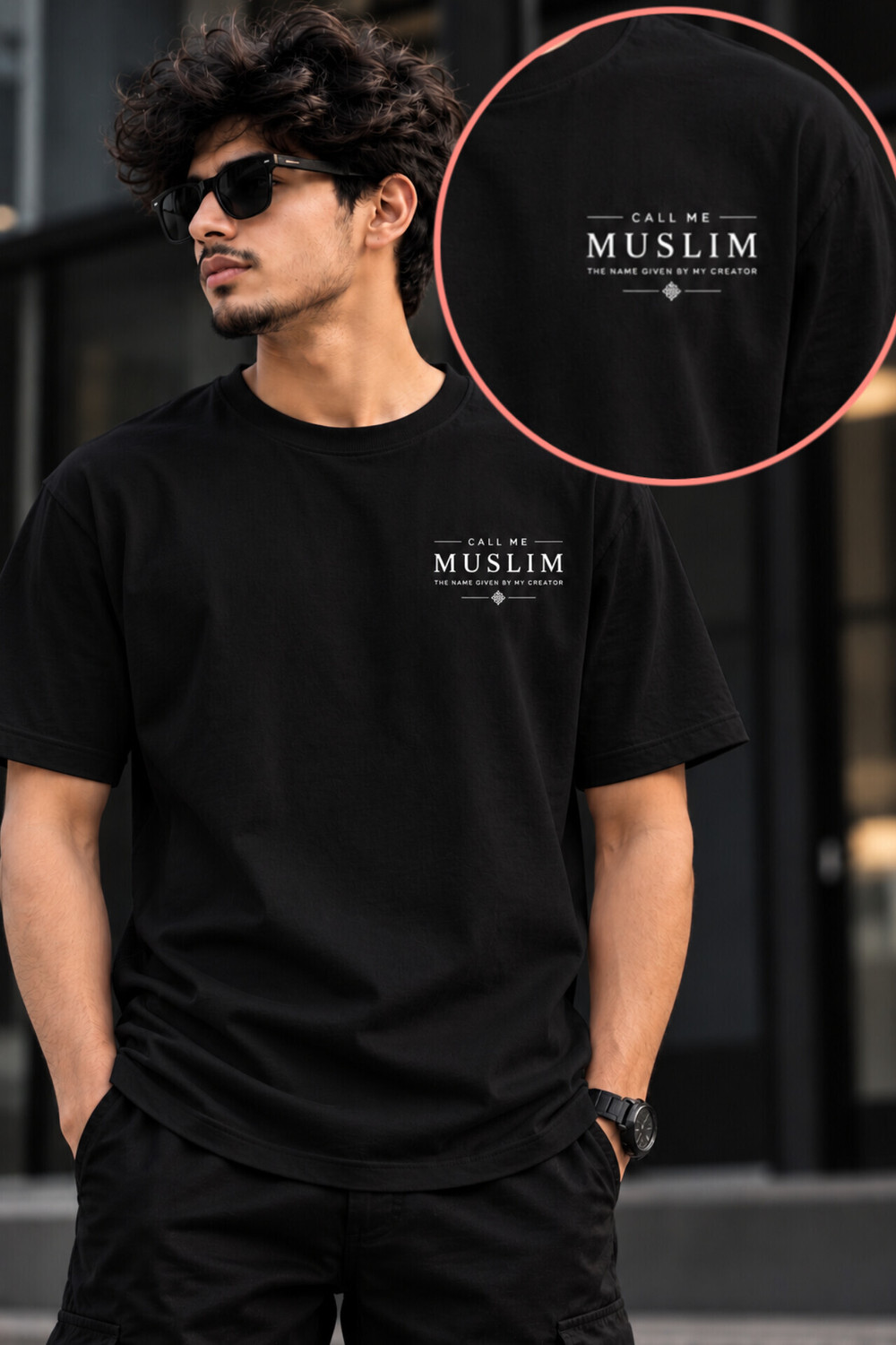 rafraffashion Men Black Cotton Blend Typography T-Shirt - Image 1