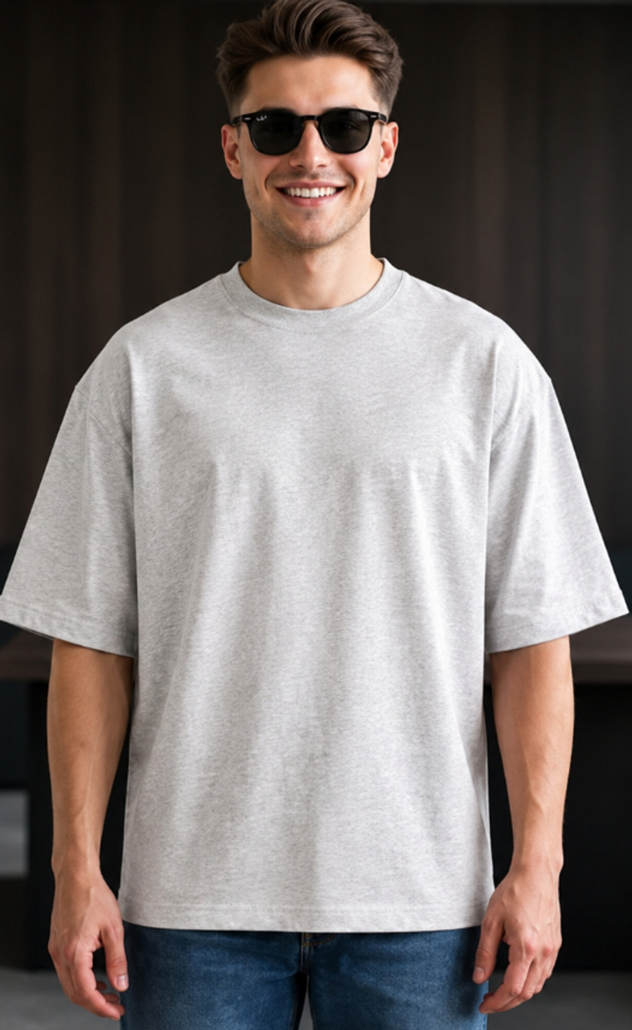UrGear Men Solid Round Neck Cotton Blend White T-Shirt - Image 1