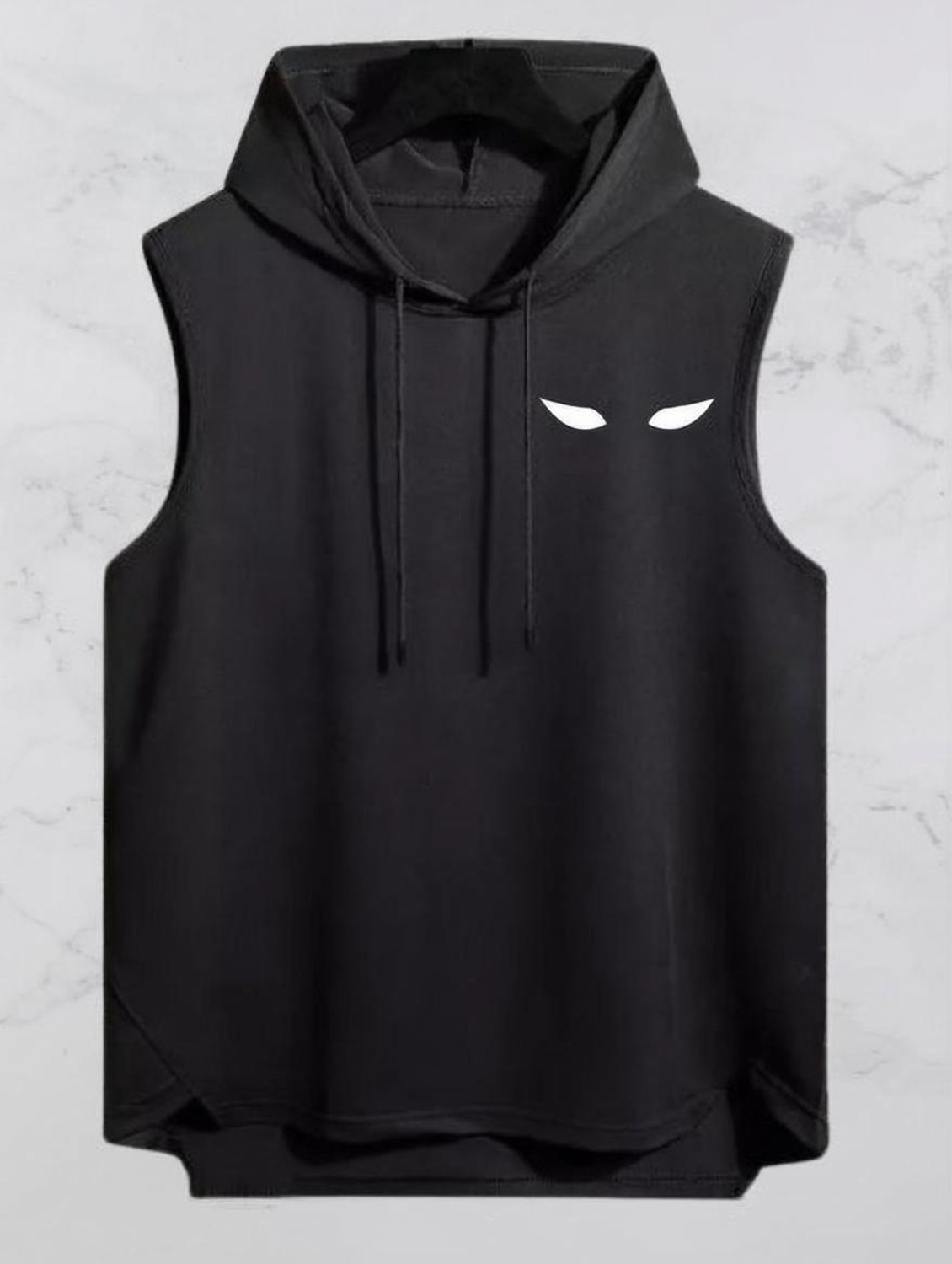 Mundali Men's Black Printed Hooded T-Shirt - Image 1