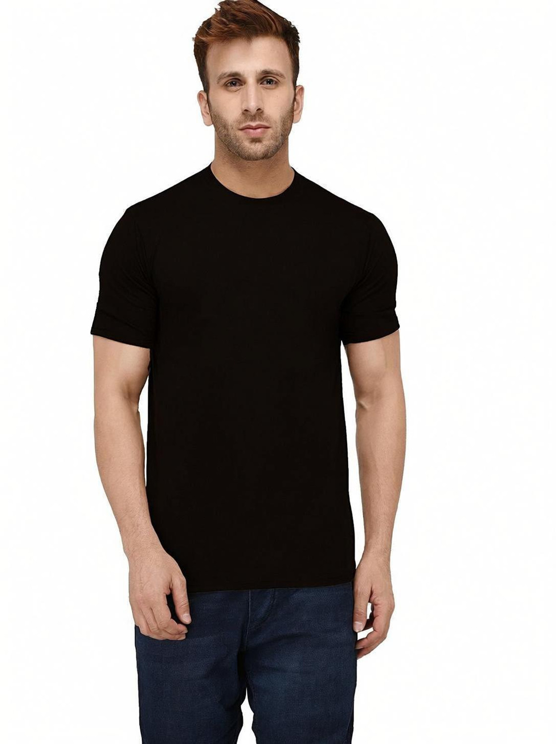 YouthPoi RainbowSeries Men's Black Cotton T-Shirt - Image 1