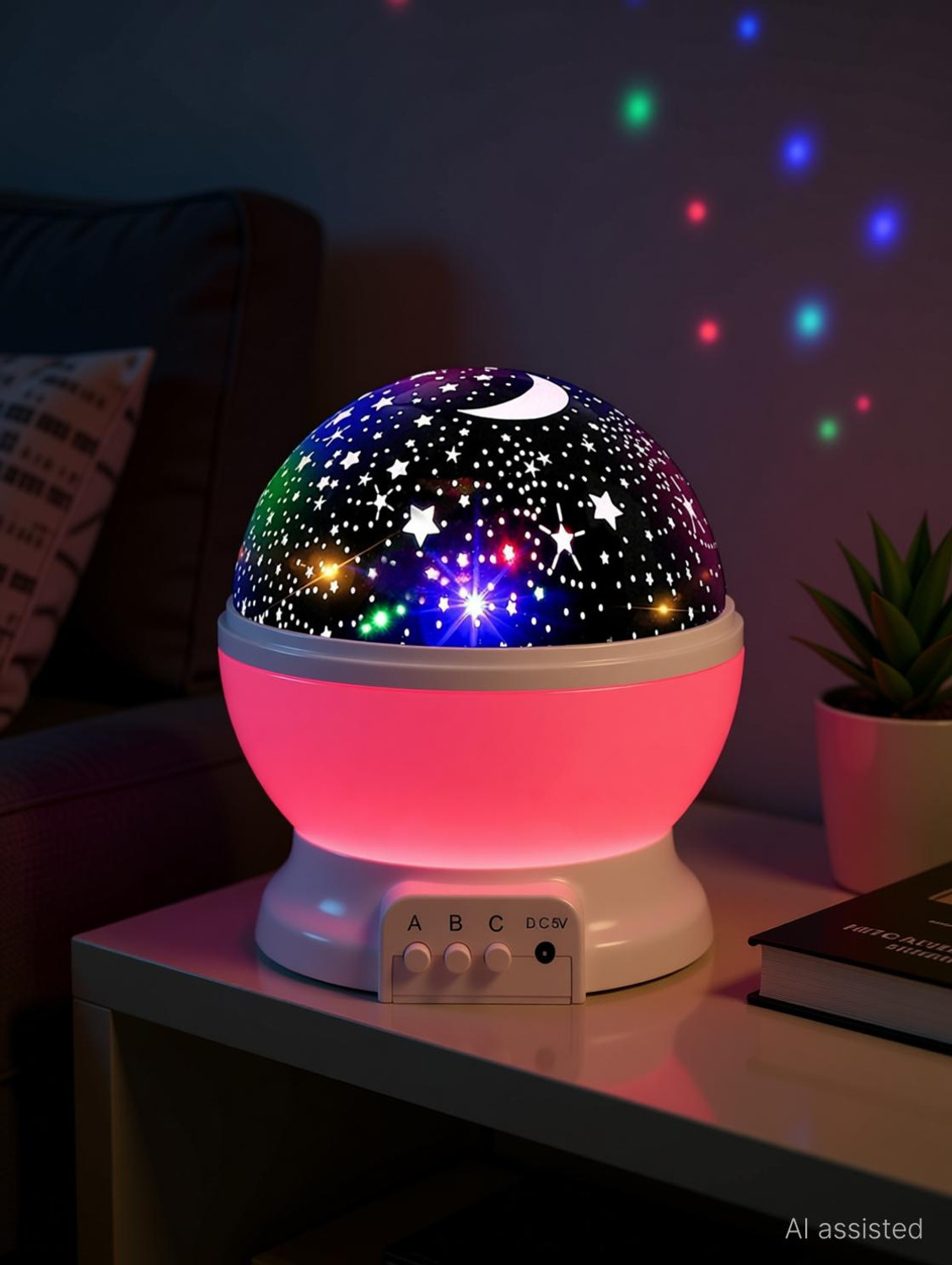 AMANZA Star Master Moon Projector 360° Rotation, 4 LED Bulbs, 8 - Image 1