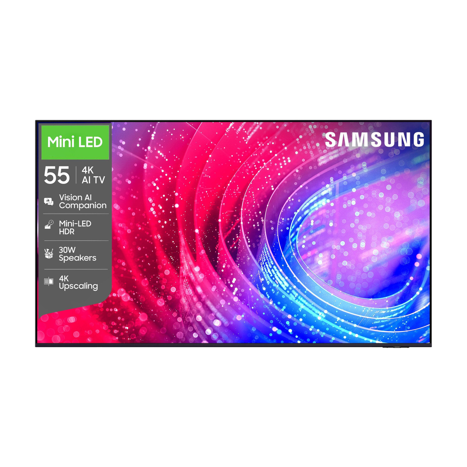 Samsung Vision AI 138 cm (55 inch) Ultra HD (4K) Mini LED Smart Tizen TV 2026 Edition with Vision AI Companion 30W Powerful Speakers Mini LED HDR Pure Spectrum Color 4K Upscaling Color Booster Samsung Knox Security 150+ Free Channels Dynamic Sound Pack (UA55M2EHAULXL) - Image 1