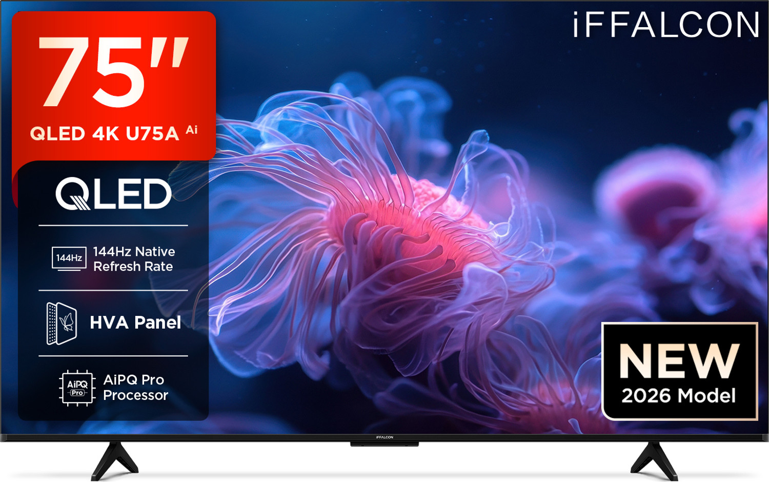 iFFALCON U75A 75-inch QLED 4K Google TV 2026 - Image 1