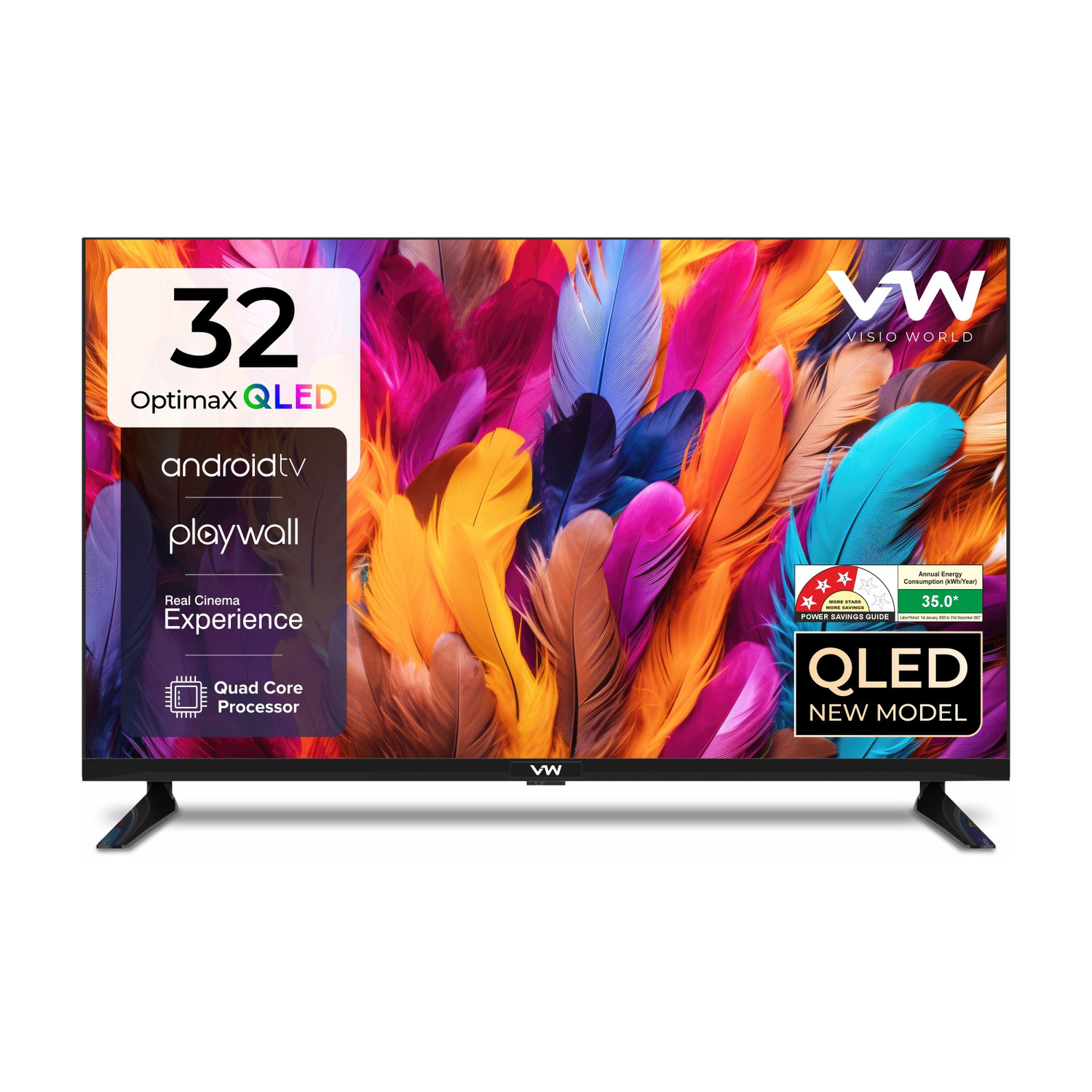 VW OptimaX 80cm QLED HD Ready Android TV - Image 1
