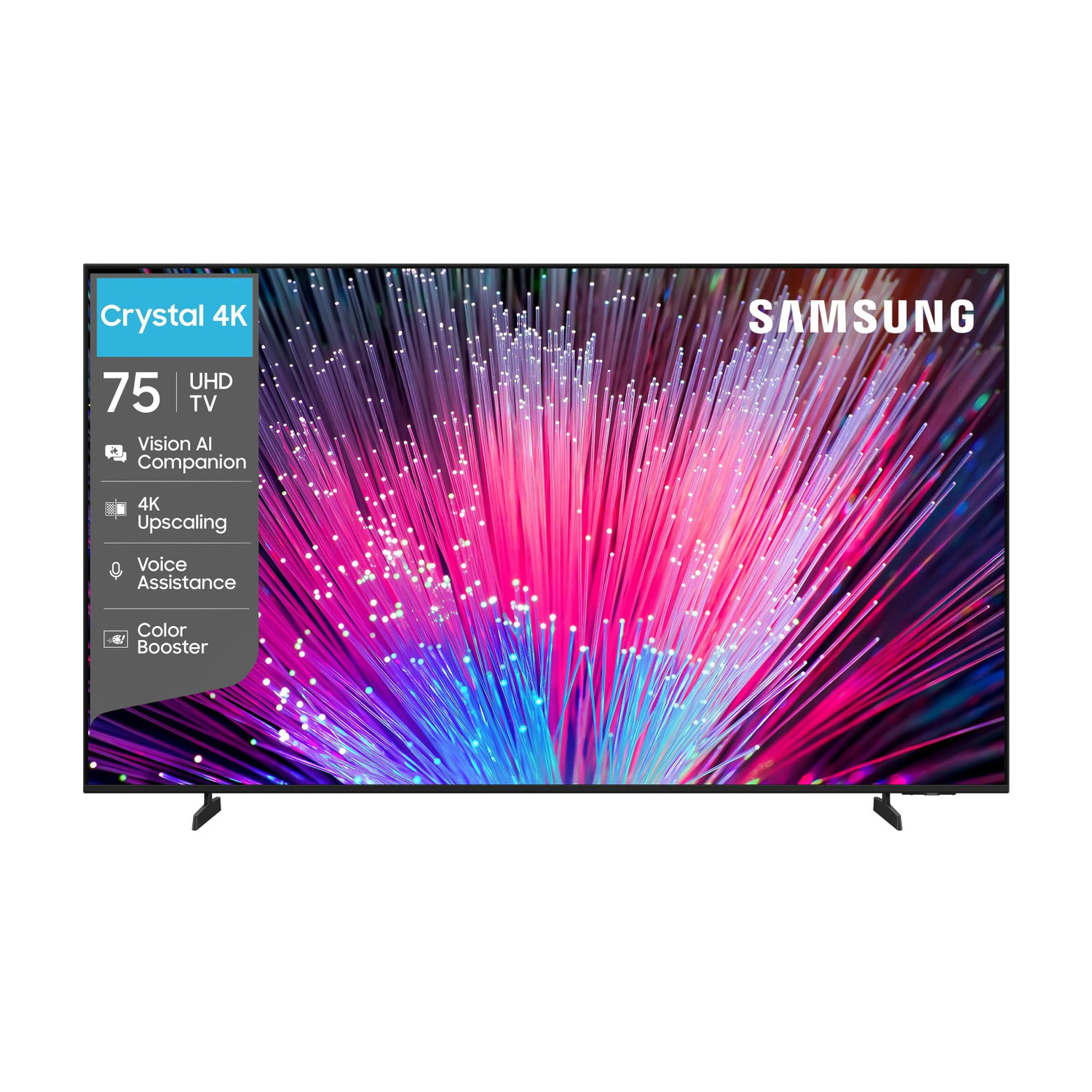 Samsung Crystal 4K Vision AI 189 cm (75 inch) Ultra HD (4K) LED Smart Tizen TV 2026 Edition with ï¿½4K Upscaling HDR 10+ Football Mode Voice Assistance Remote Control PurColor Metal Stream Design Samsung Knox Security 150+ Free Channels (UA75UE85AHULXL) - Image 1