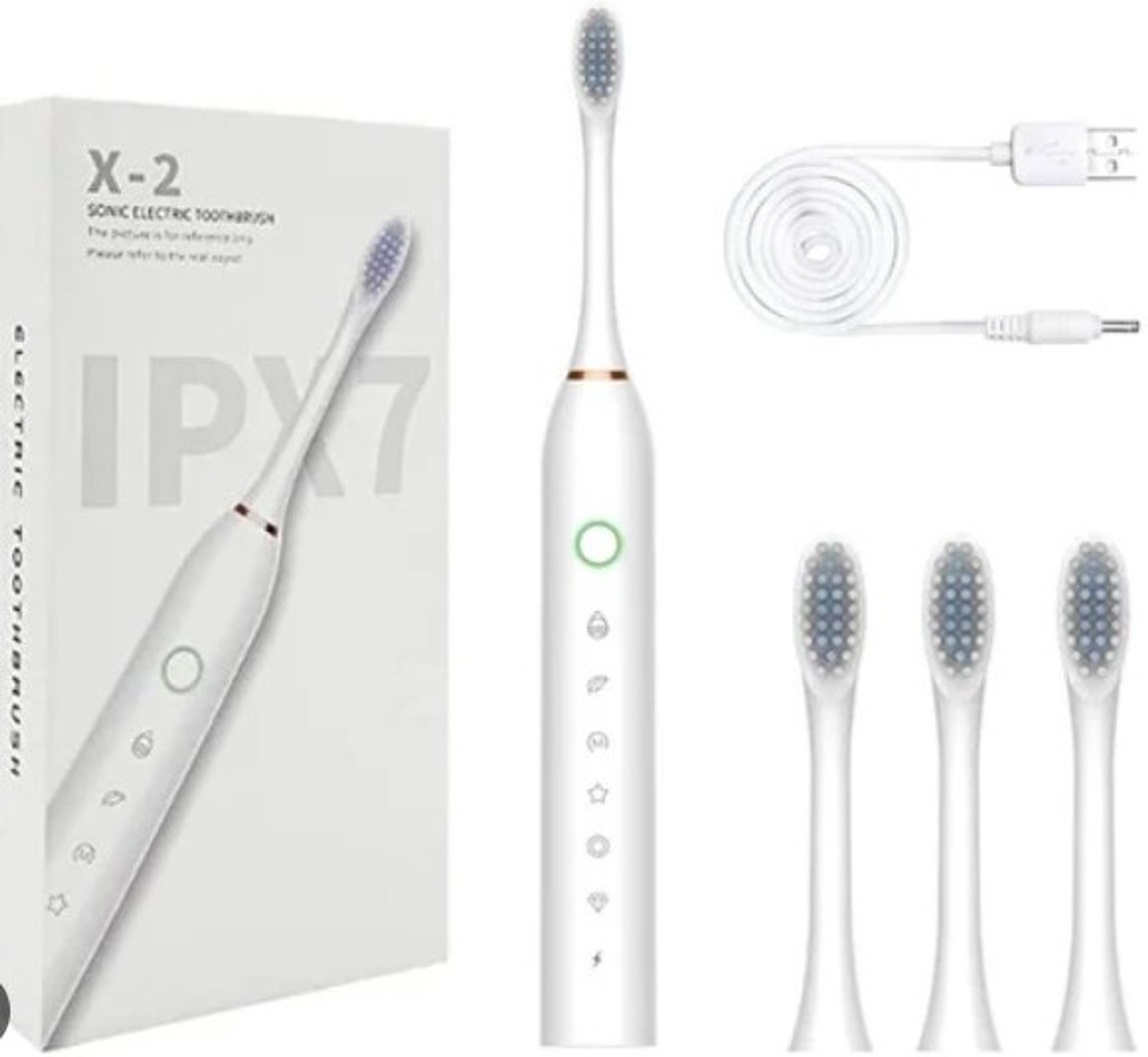 RGV Upgrade Quality 6 Mode USB Rechargeable Electric Toothbrush with IPX7 Waterproof Ultra Soft Toothbrush - Image 1