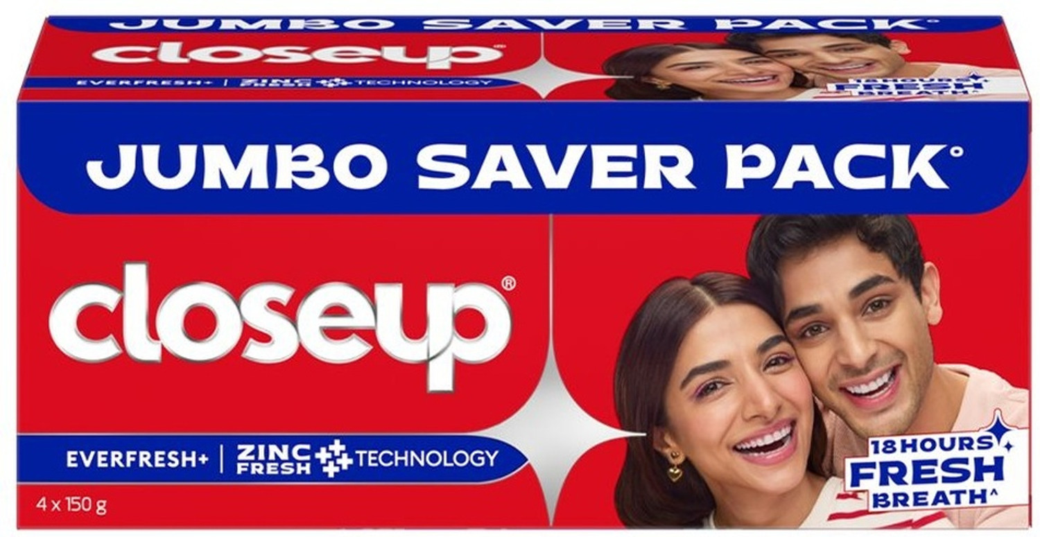 Closeup Red Gel Toothpaste 600g (Pack of 4) - Image 1