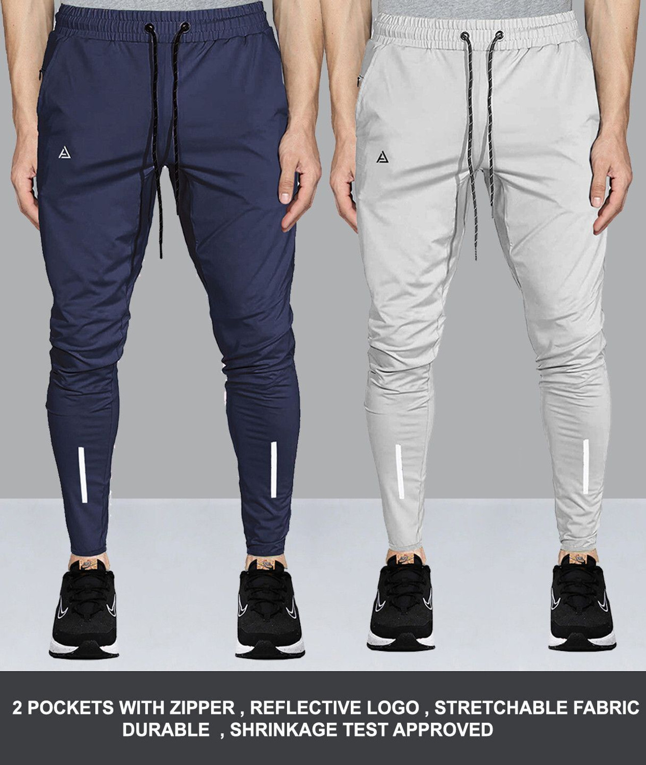 AVOLT Men's Solid Multicolor Track Pants (Pack of 2) - Image 1