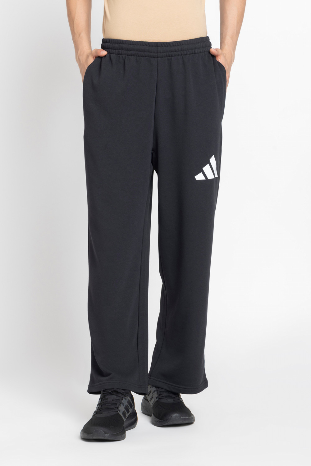 adidas Men Printed Black Track Pants - Image 1