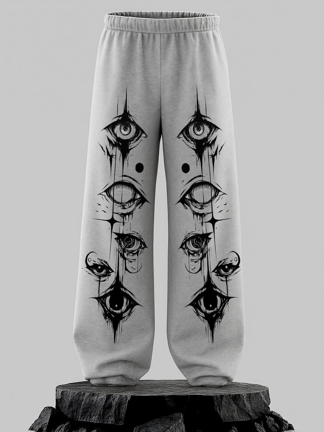 ZEN1FASHION Men Printed Grey Track Pants - Image 1