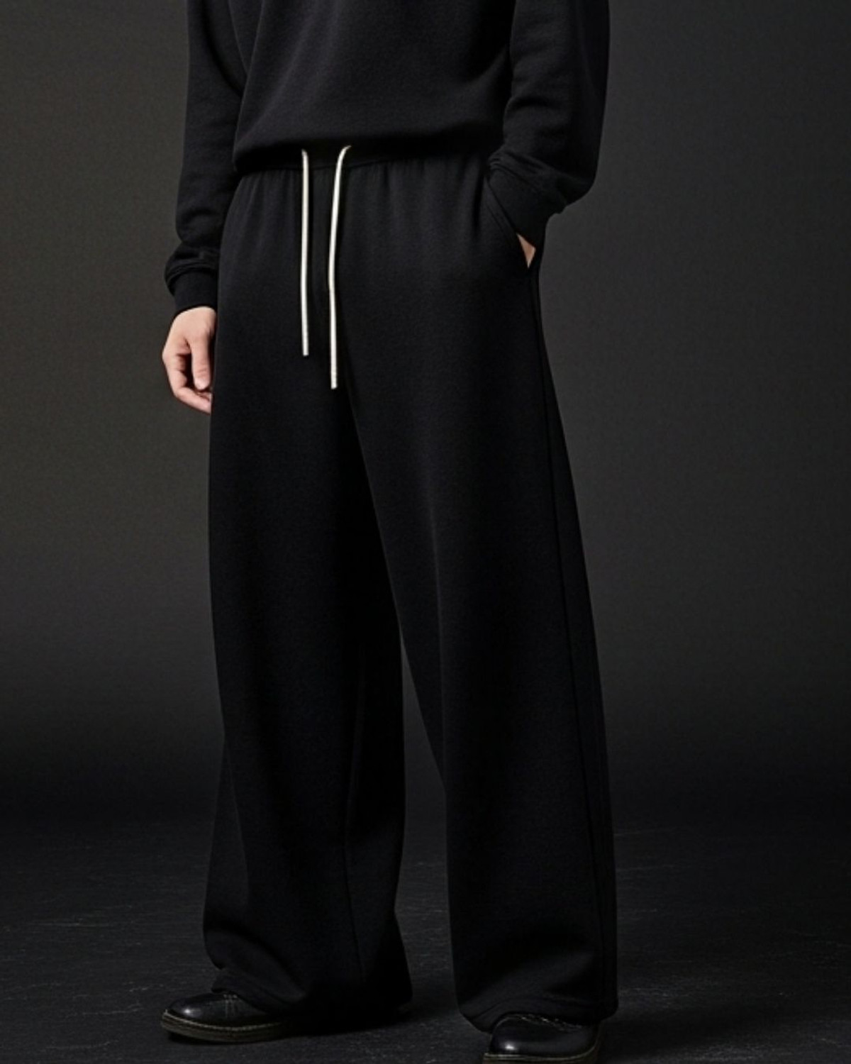 Cloth N Code Men Solid Black Track Pants - Image 1