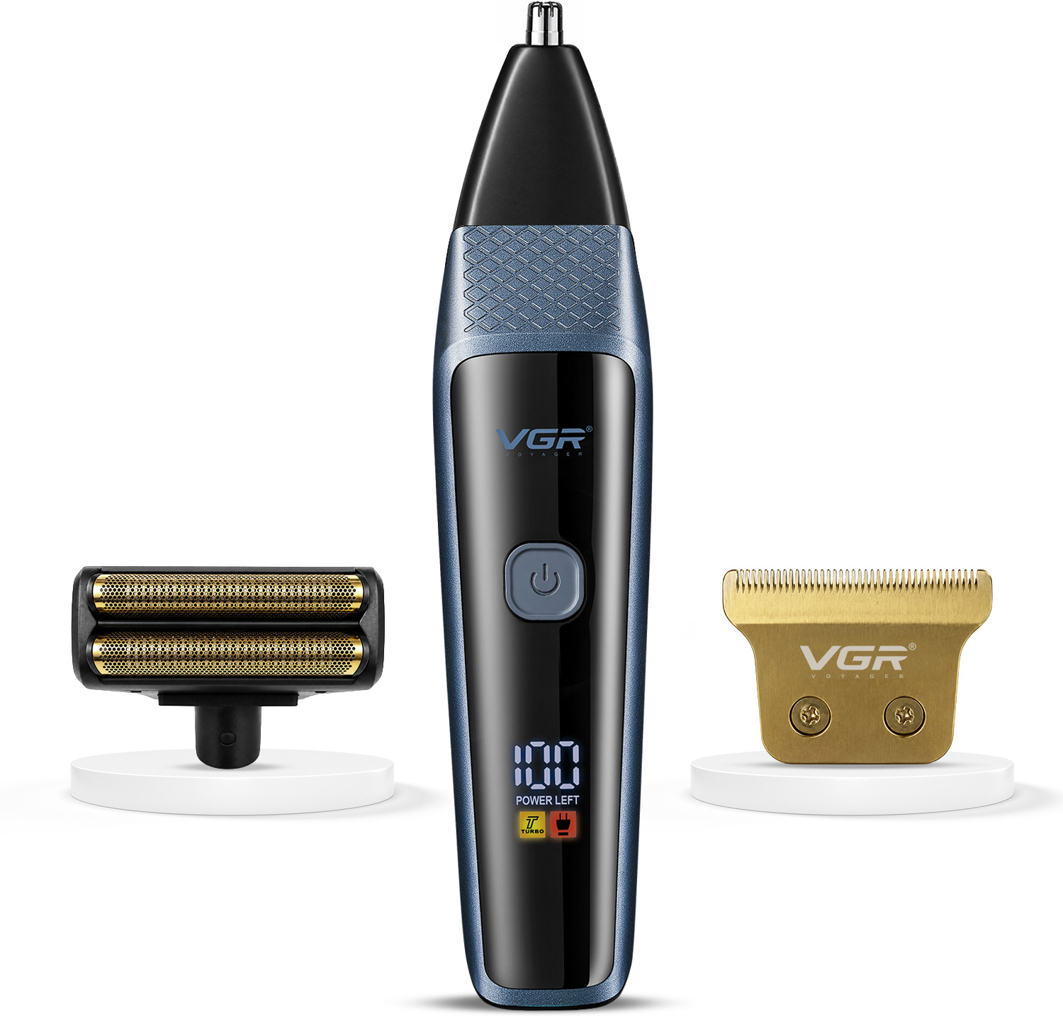 VGR VL-366 3-in-1 Grooming Kit, Blue - Image 1