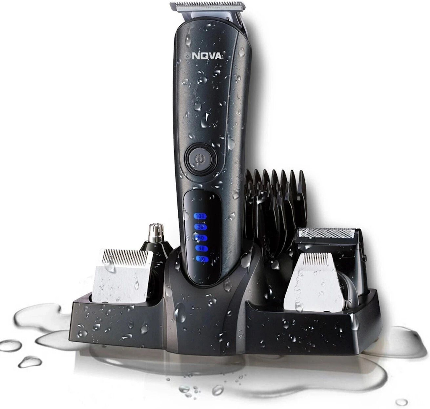NOVA NG 1154 Waterproof Trimmer, 170 Min Runtime, 20 Length Settings - Image 1