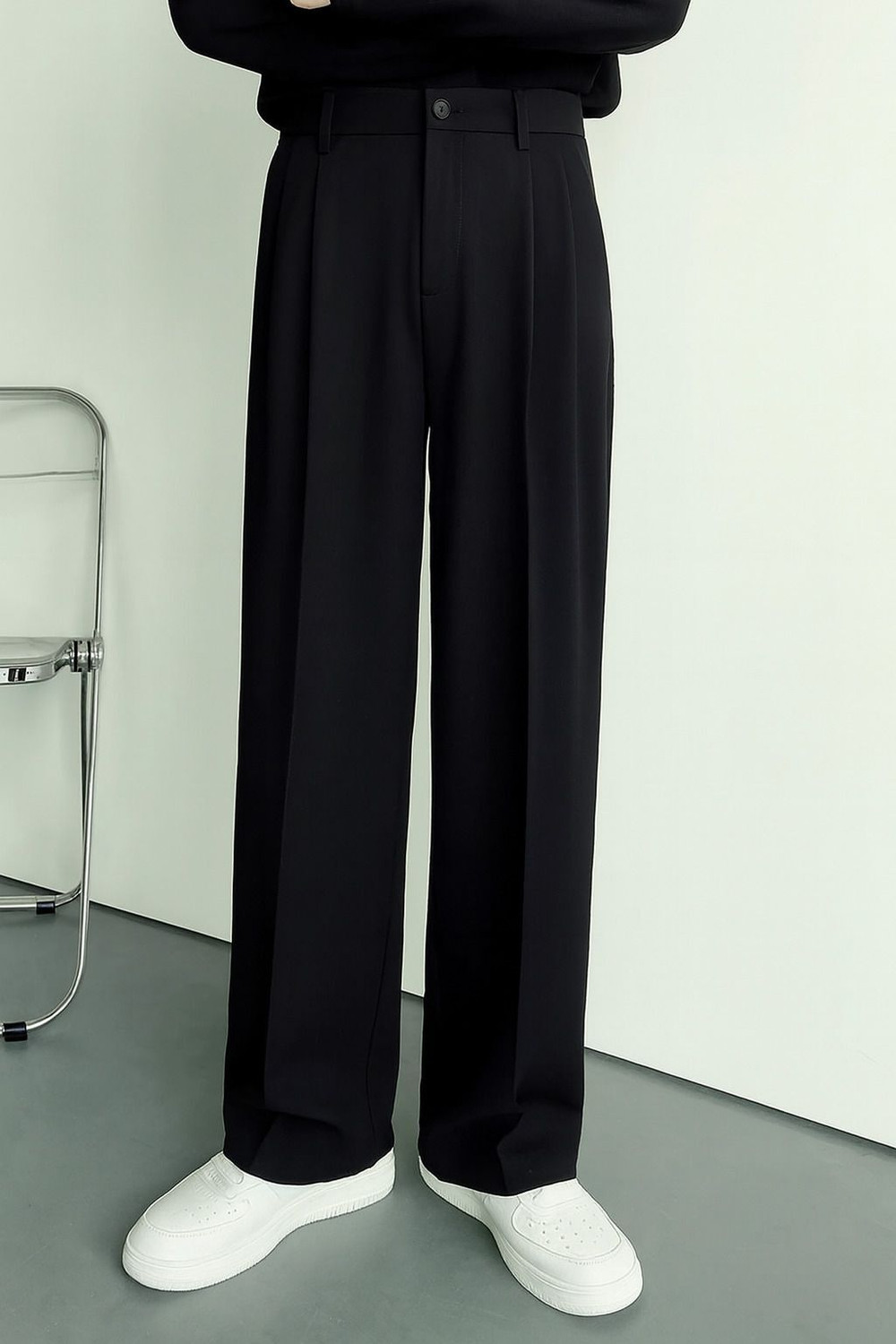 clubbuzz Straight Fit Men Black Trousers - Image 1