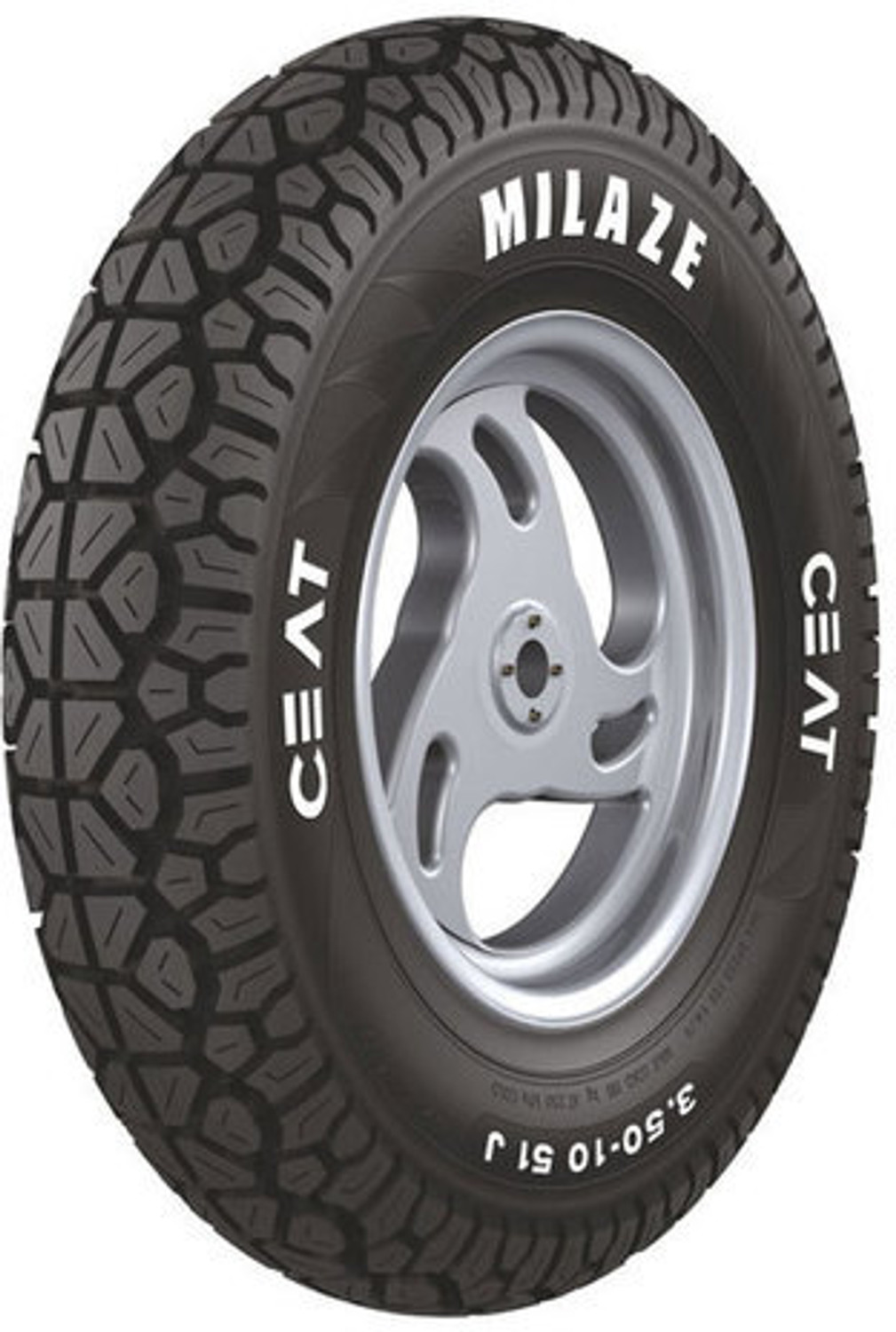 CEAT 90/100-10 Milaze Tubeless Tyre - Image 1