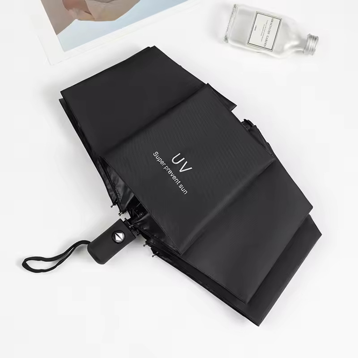EVACO 3-Fold Windproof Auto Open/Close Umbrella (Black) - Image 1
