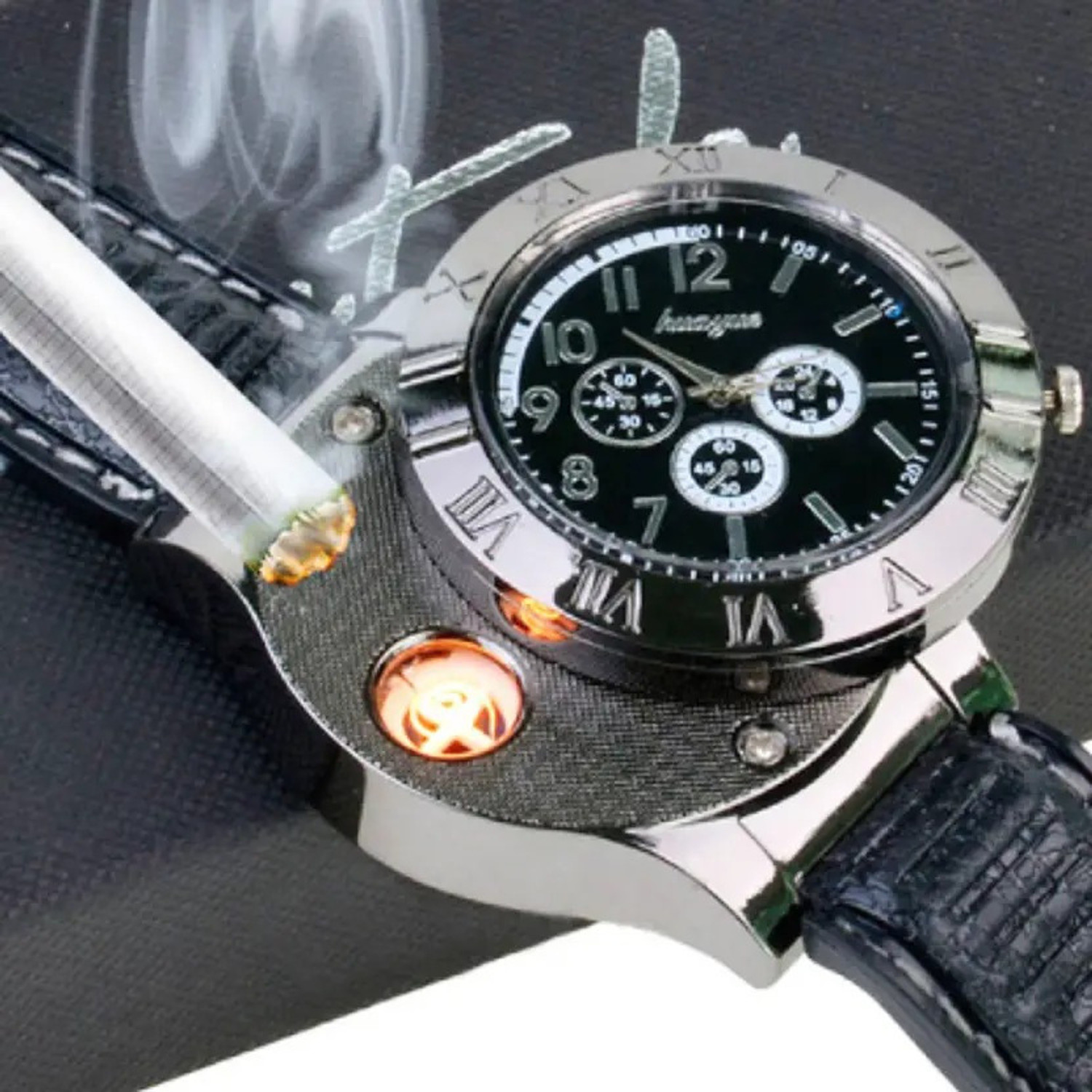 Divine Creation C50 USB Charging Watch Lighter Black - Image 1