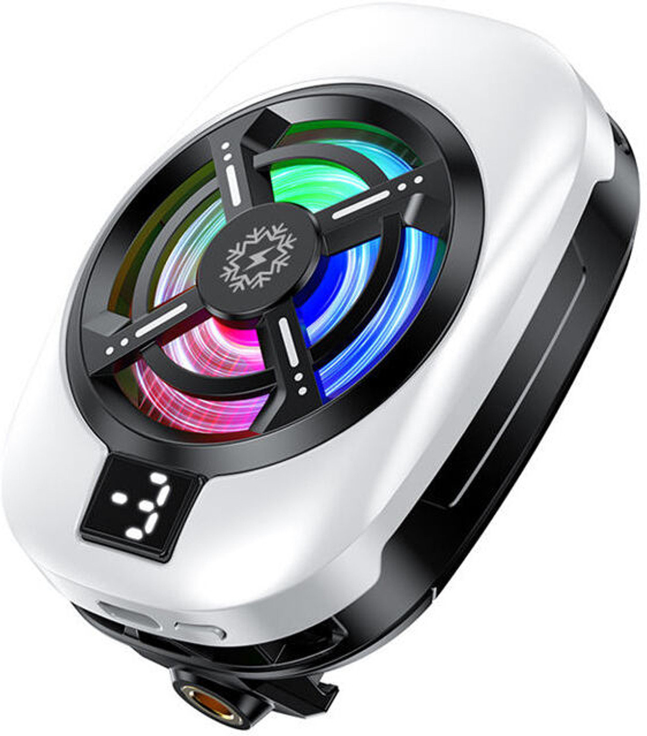 Flipkart SmartBuy Mobile Phone Radiator Portable Gaming Cooler Ice Cooling Fan Back Clip RGB Light TL16 RGB USB Cooling Fan USB Fan (Black) - Image 1