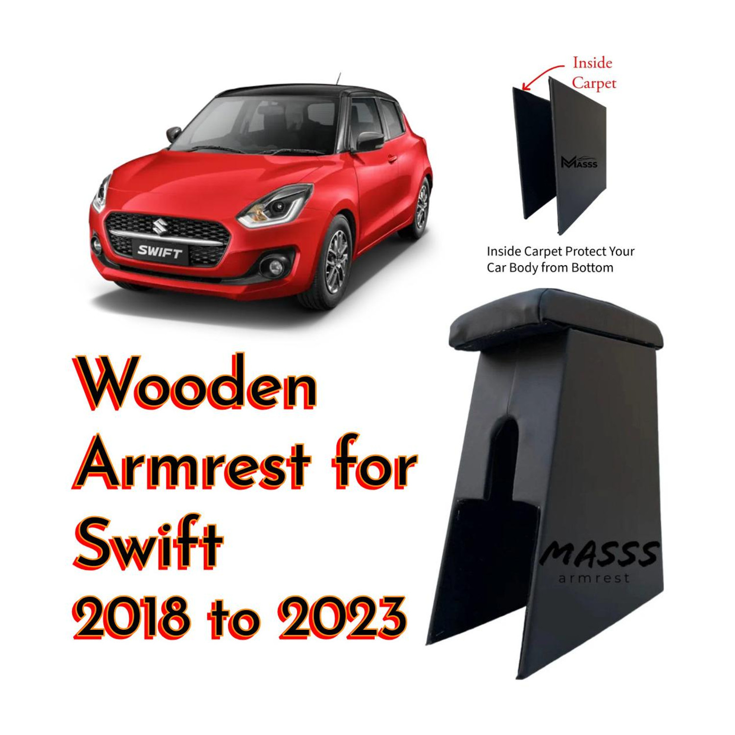 Redefine Things Wooden armrest for Swift 2018 to 2023 Car Armrest (Maruti, Swift) - Image 1