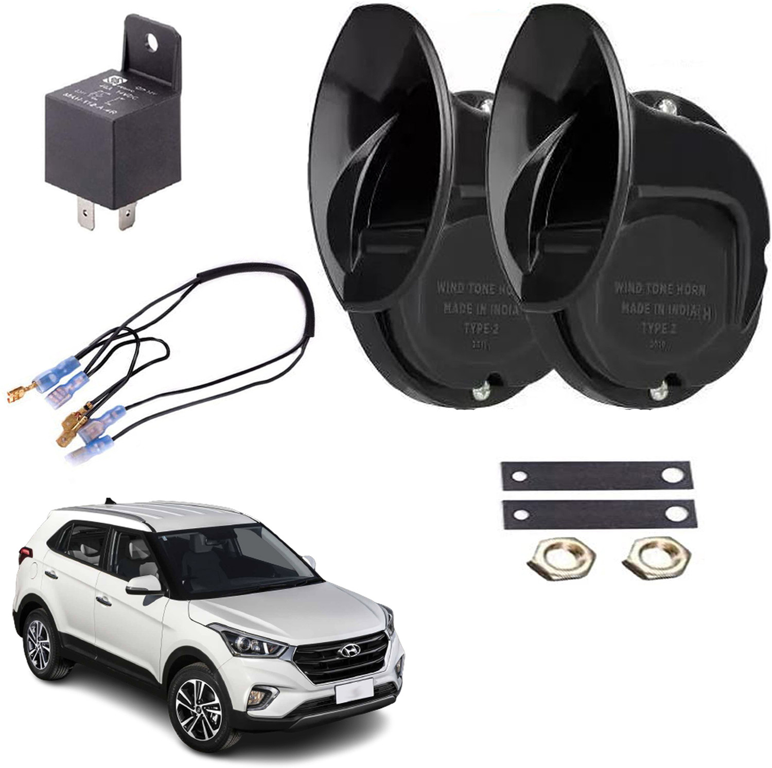 Autoinnovation Universal Car Horn for Hyundai Creta - Image 1