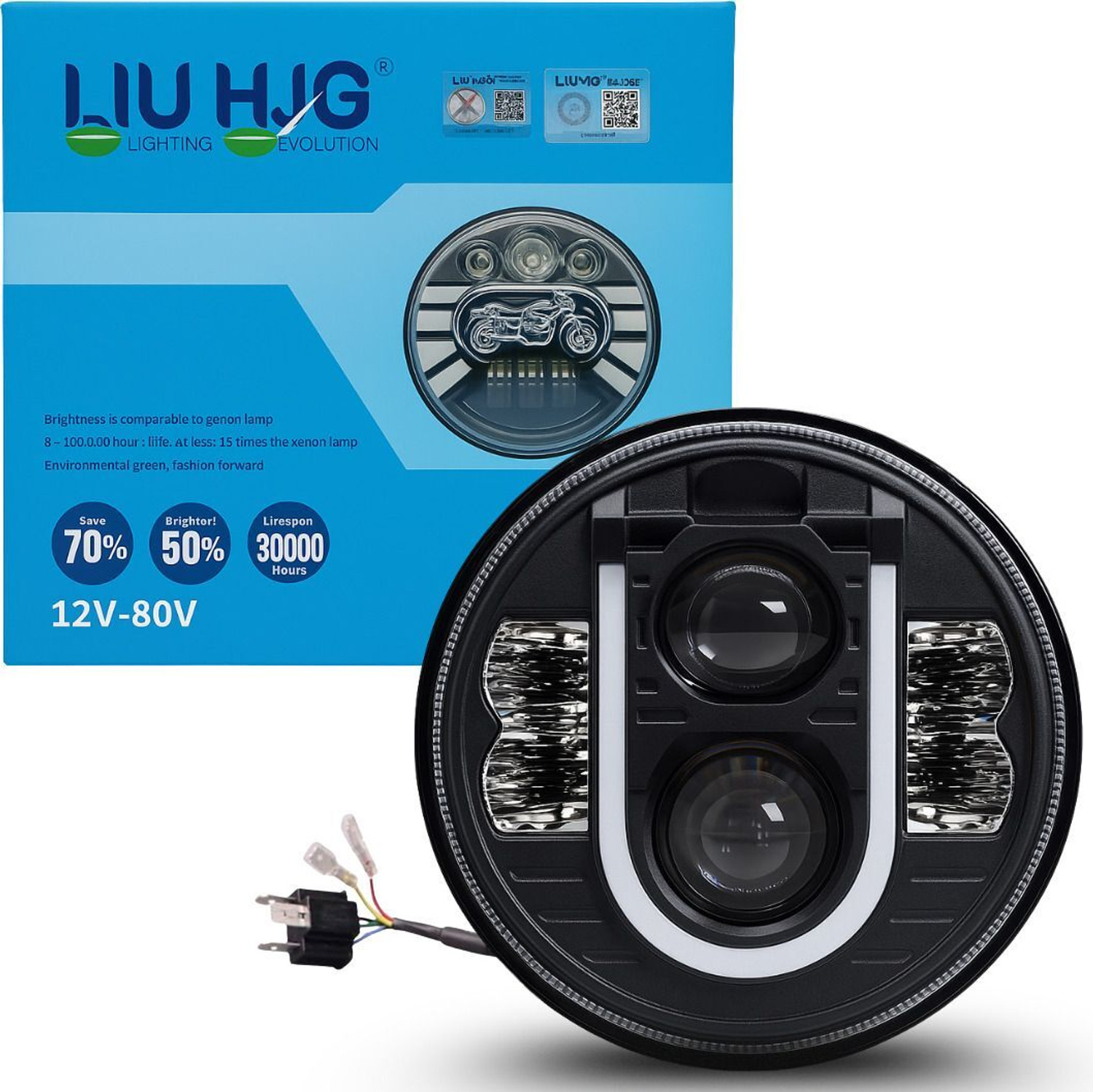 LIU HJG 90W LED Headlight Yellow/White - Image 1