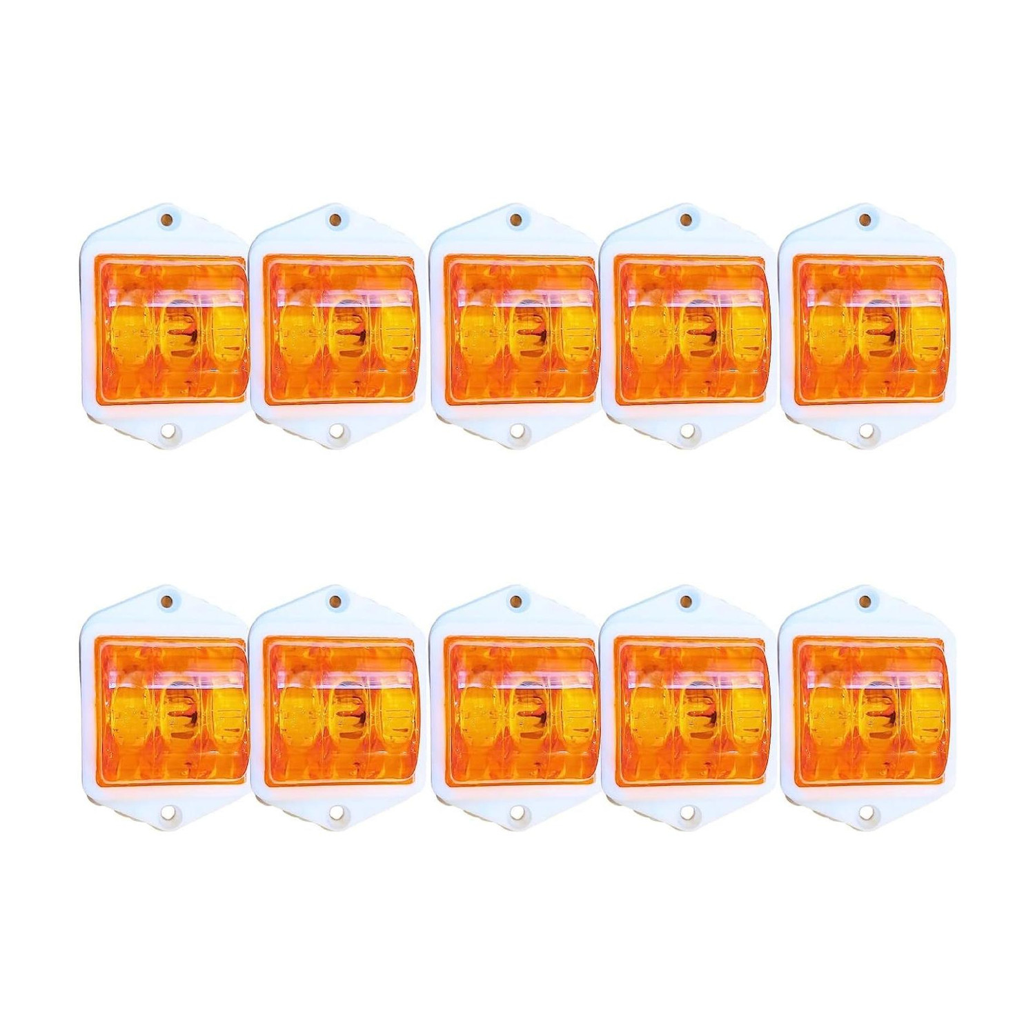 AP LED LAMP Light Amber for Truck Trailer RV Universal Fitment Outline Clearance Marker Indicator Light Truck LED (24 V, 65 W) (Universal For Car, Pack of 10) - Image 1