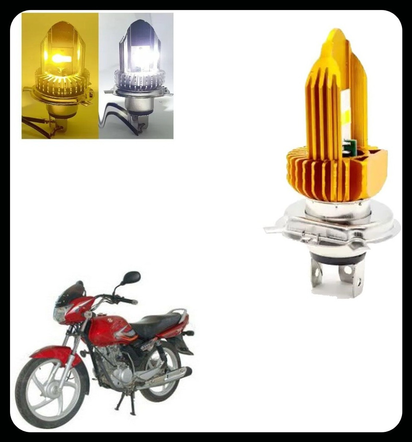 REPLEY BBD-halfdualcolor-h4-yel-whitw-158-BBD LED Headlight for - Image 1