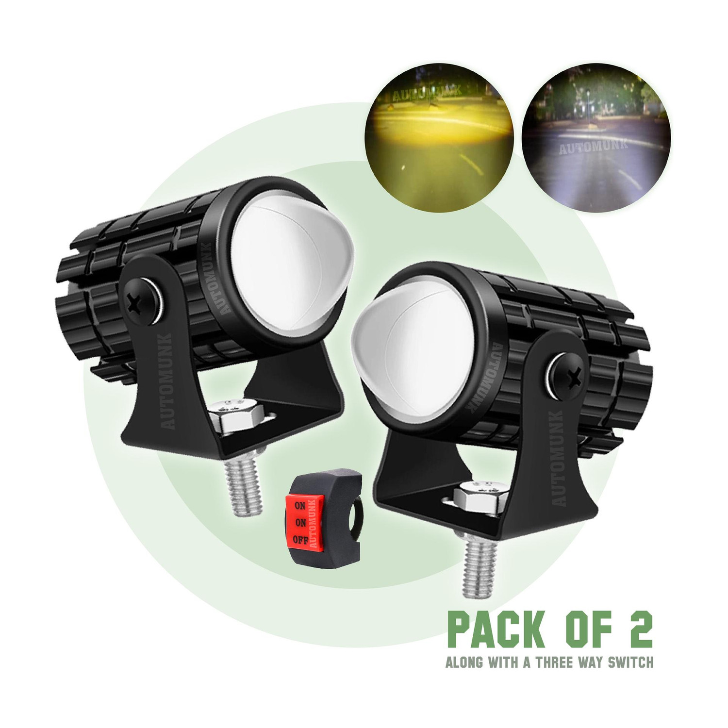 automunk Universal LED Fog Light for Bike and Car - Image 1