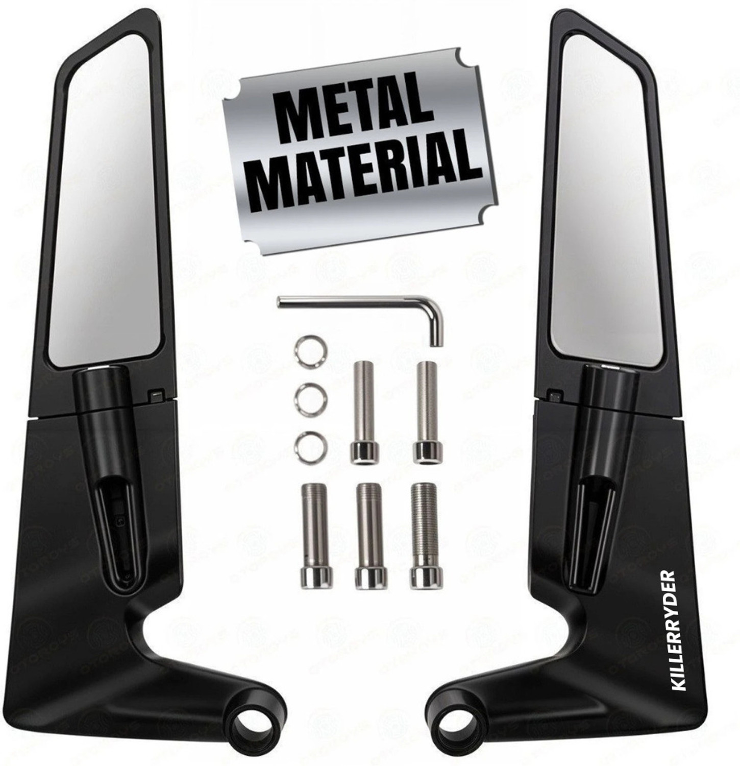 KILLERRYDER Manual Rear View Mirror For Royal Enfield Universal For Bike (Center) - Image 1