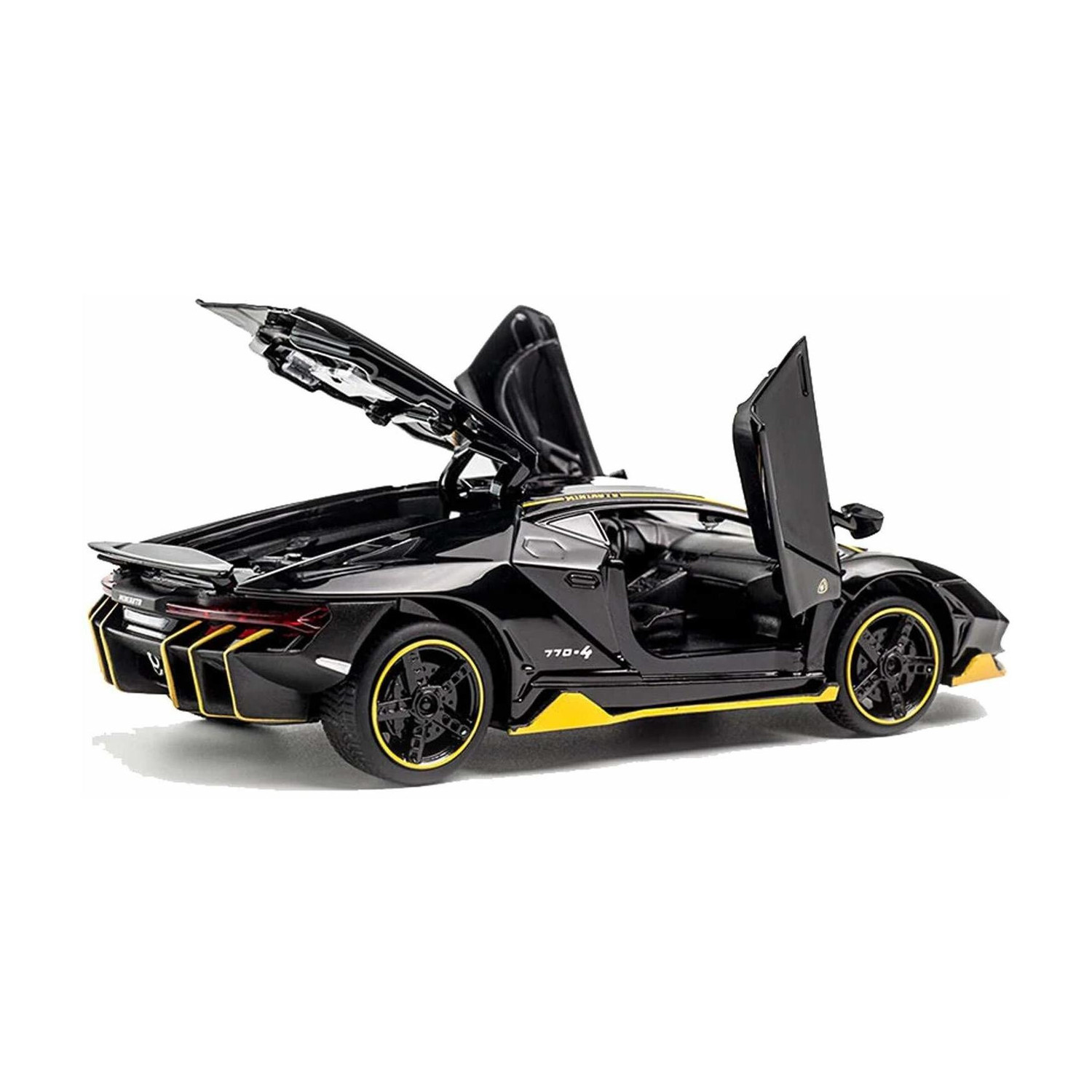 Galactic Diecast Metal Sports Car Pull Back Toy (Black) - Image 1