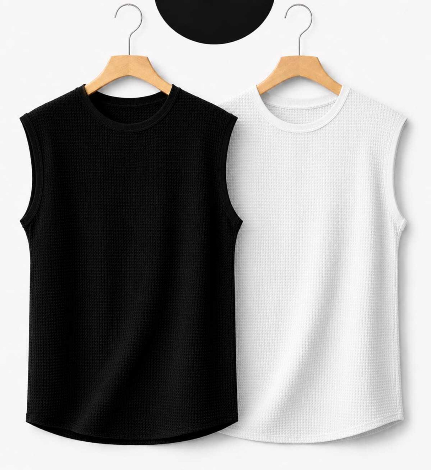 VISEWISH Pack of 2 Casual Textured Muscle Summer Vest - Image 1