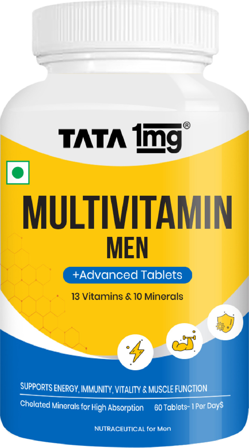 TATA 1mg Multivitamin Men â Energy, Immunity & Vitality (60 Tablets) - Image 1