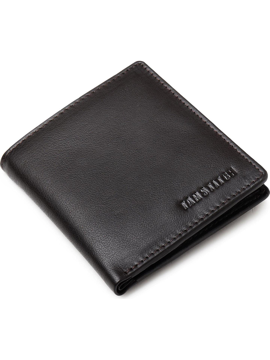 TANSTITCH Men Casual, Trendy, Travel, Evening/Party Black Genuine Leather RFID Wallet (6 Card Slots) - Image 1