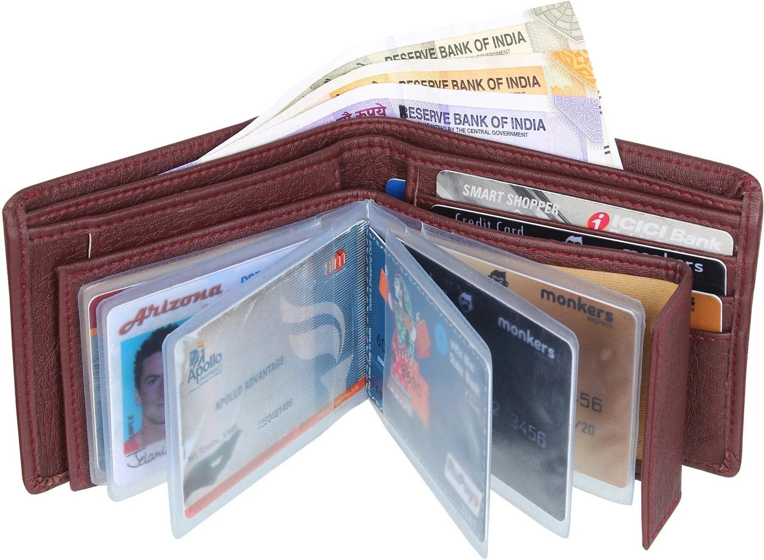 SAMTROH Brown Artificial Leather Money Clip Mini - Image 1
