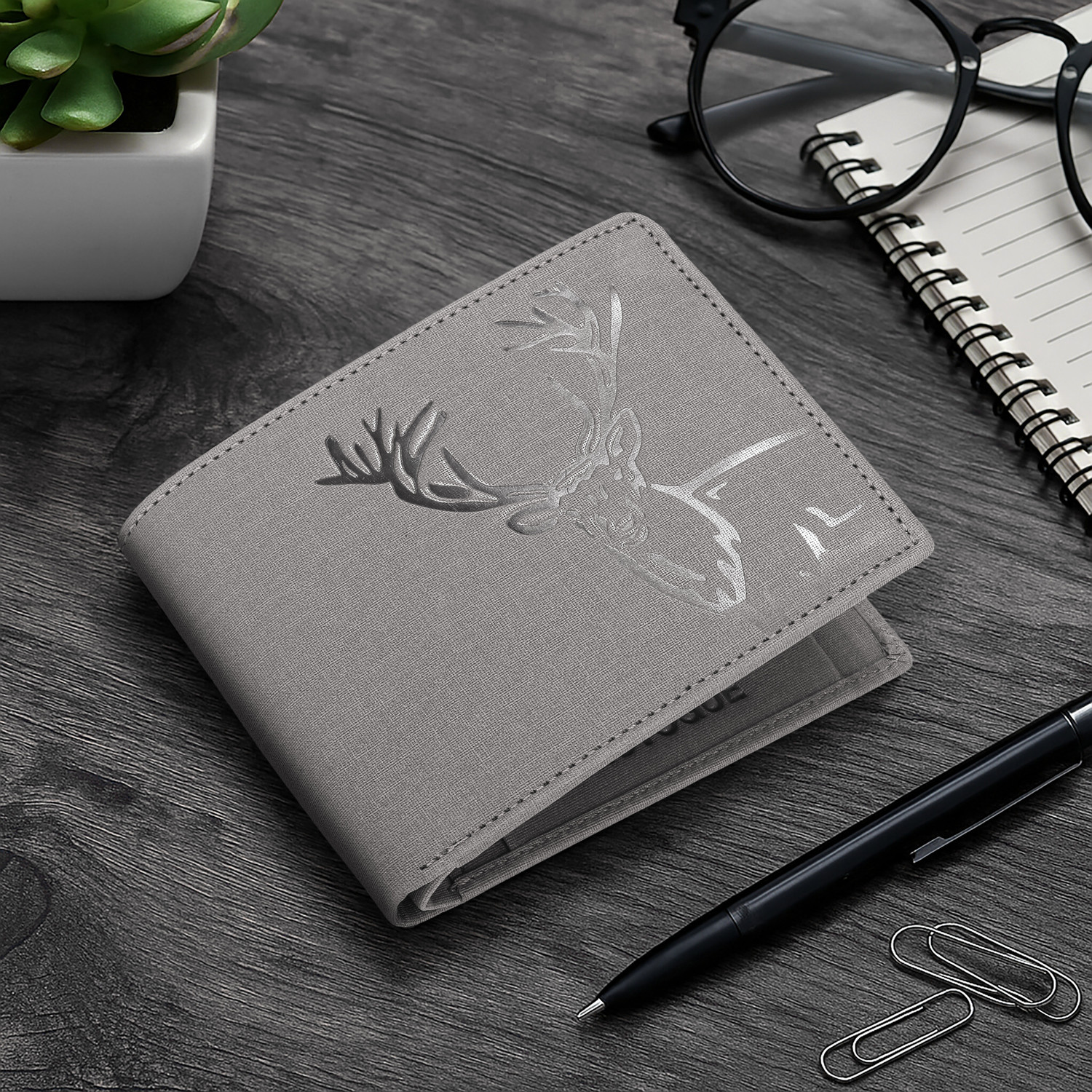 METRONAUT Men Trendy, Travel, Formal Grey Artificial Leather Wallet (5 Card Slots) - Image 1