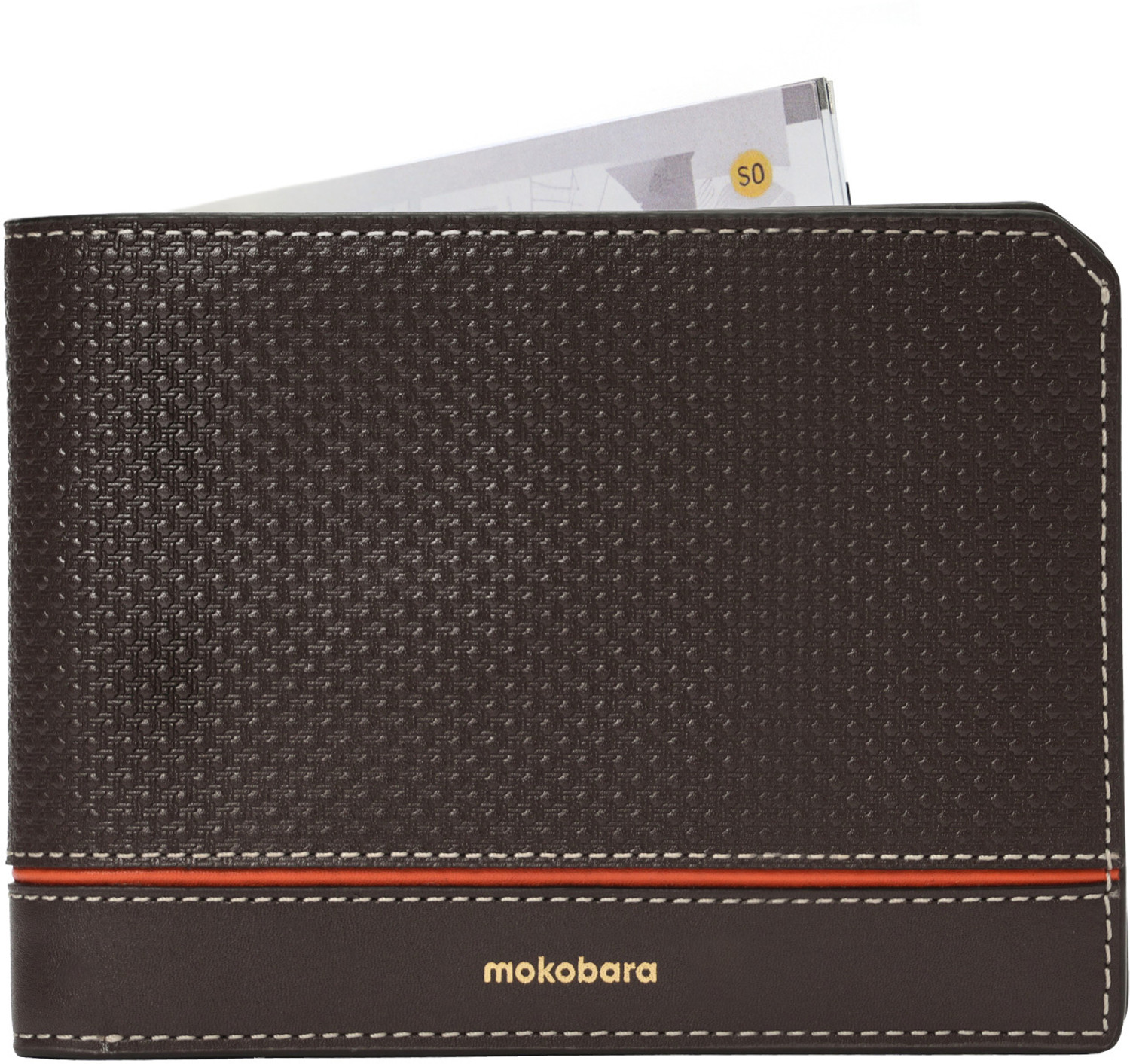 Mokobara Men Casual Brown Genuine Leather RFID Wallet (6 Card Slots) - Image 1