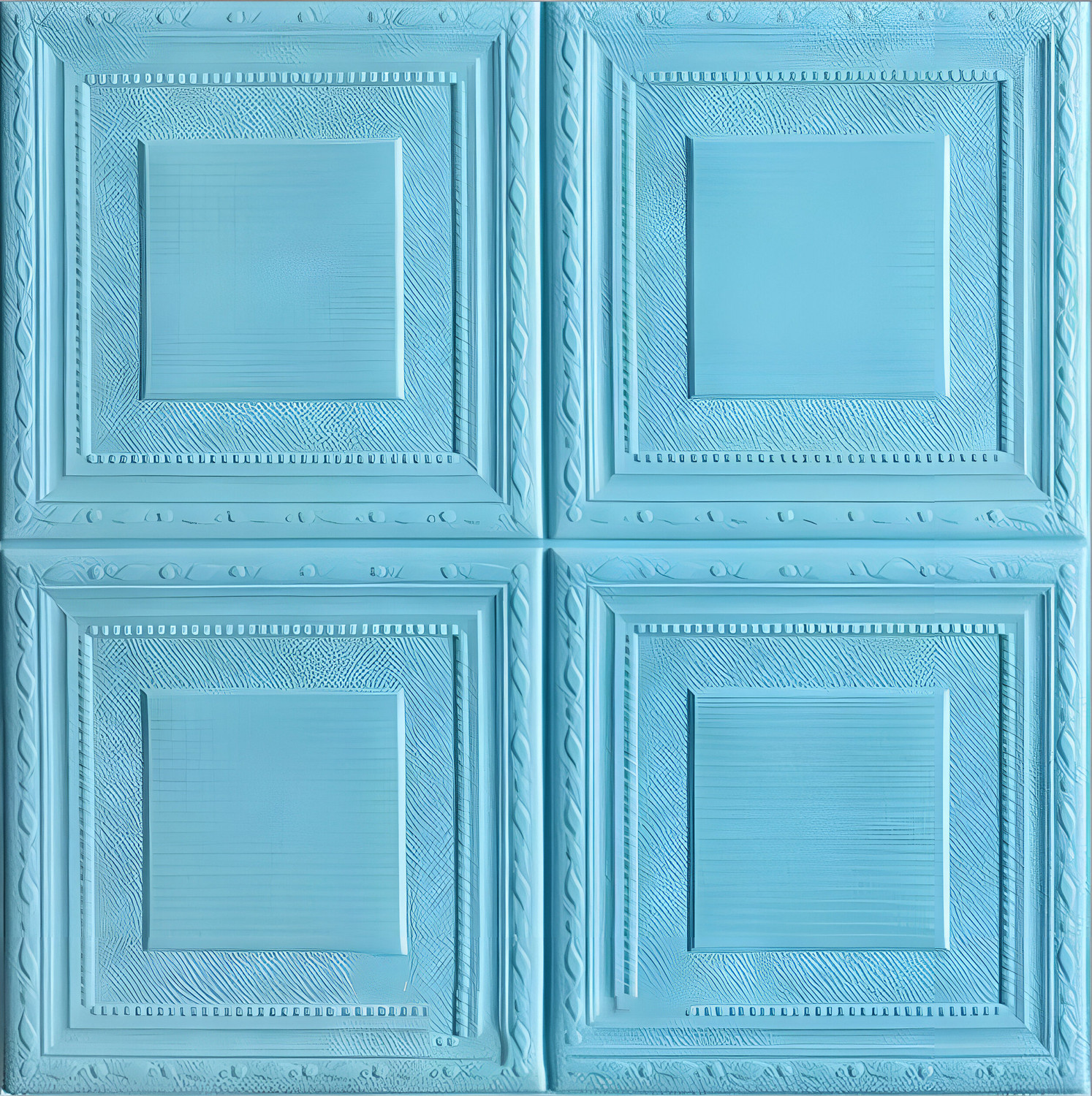 Yugam 70x70 cm Waterproof Vinyl Wallpaper Blue Pack of 15 - Image 1