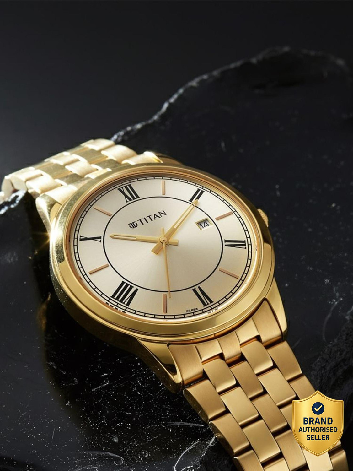 Titan Karishma Festive 3.0 Quartz Green Dial Men's Watch - Image 1