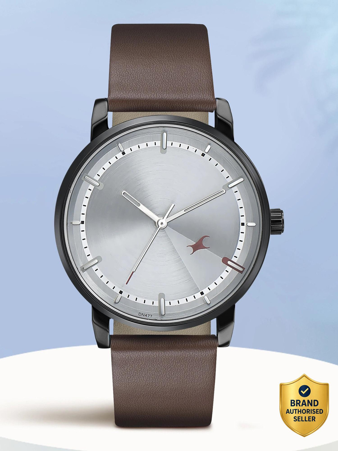 Fastrack Silver Dial Brown LeatherStrap Analog Watch - For Men NT3278NL01,NU3278NL01 - Image 1