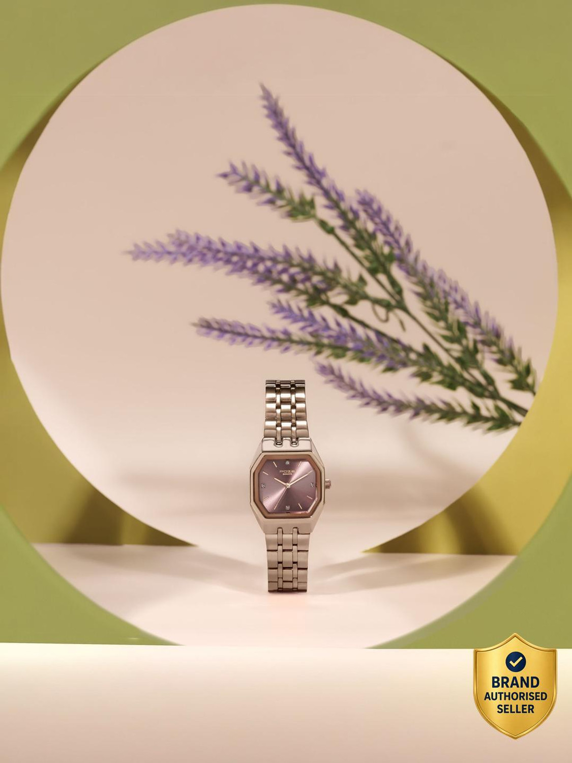 Sonata Poze 8 Pink Dial Rose Gold Watch - Image 1