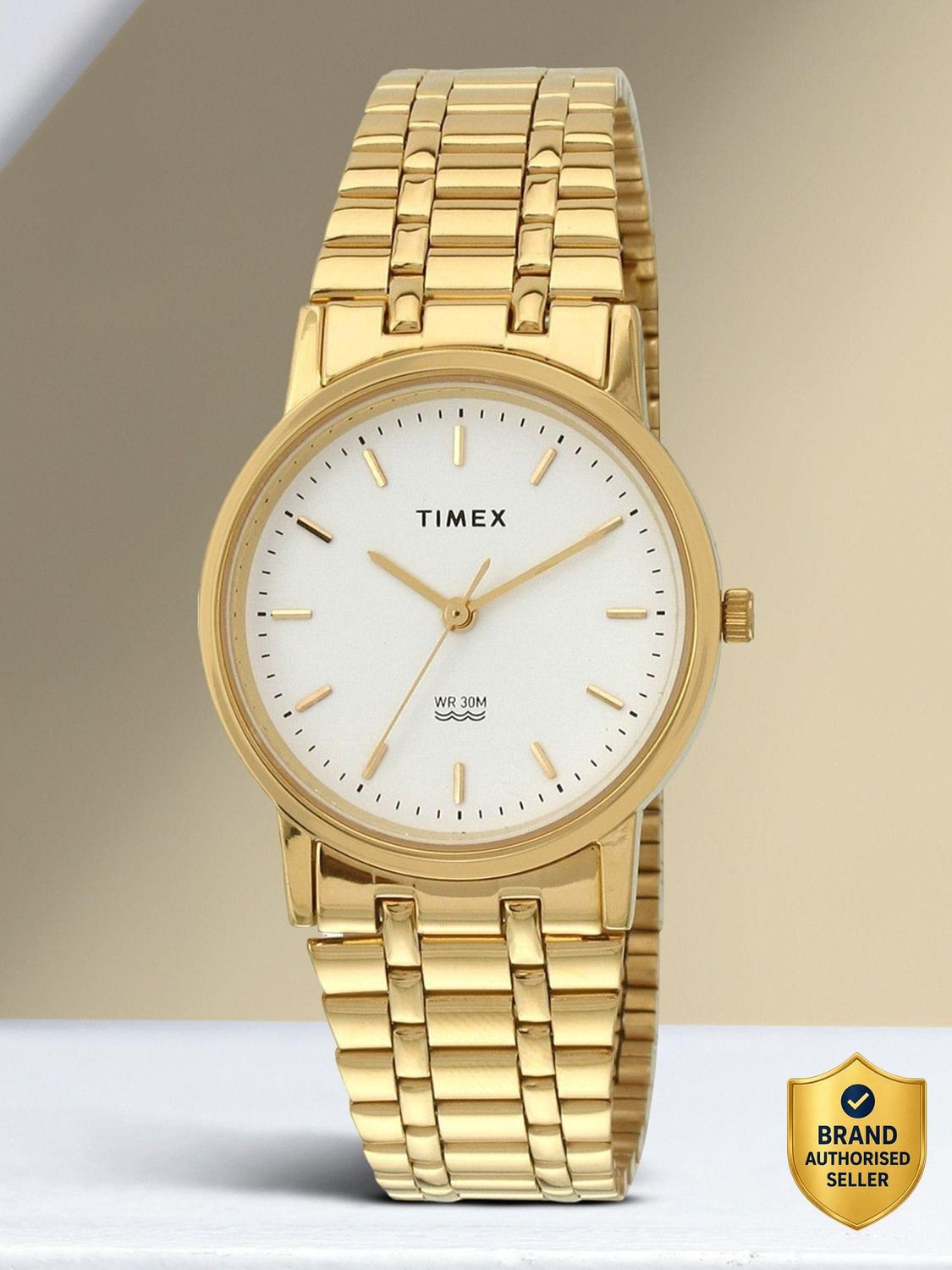 TIMEX Round 32mm White Dial Analog Watch - For Men A303 - Image 1