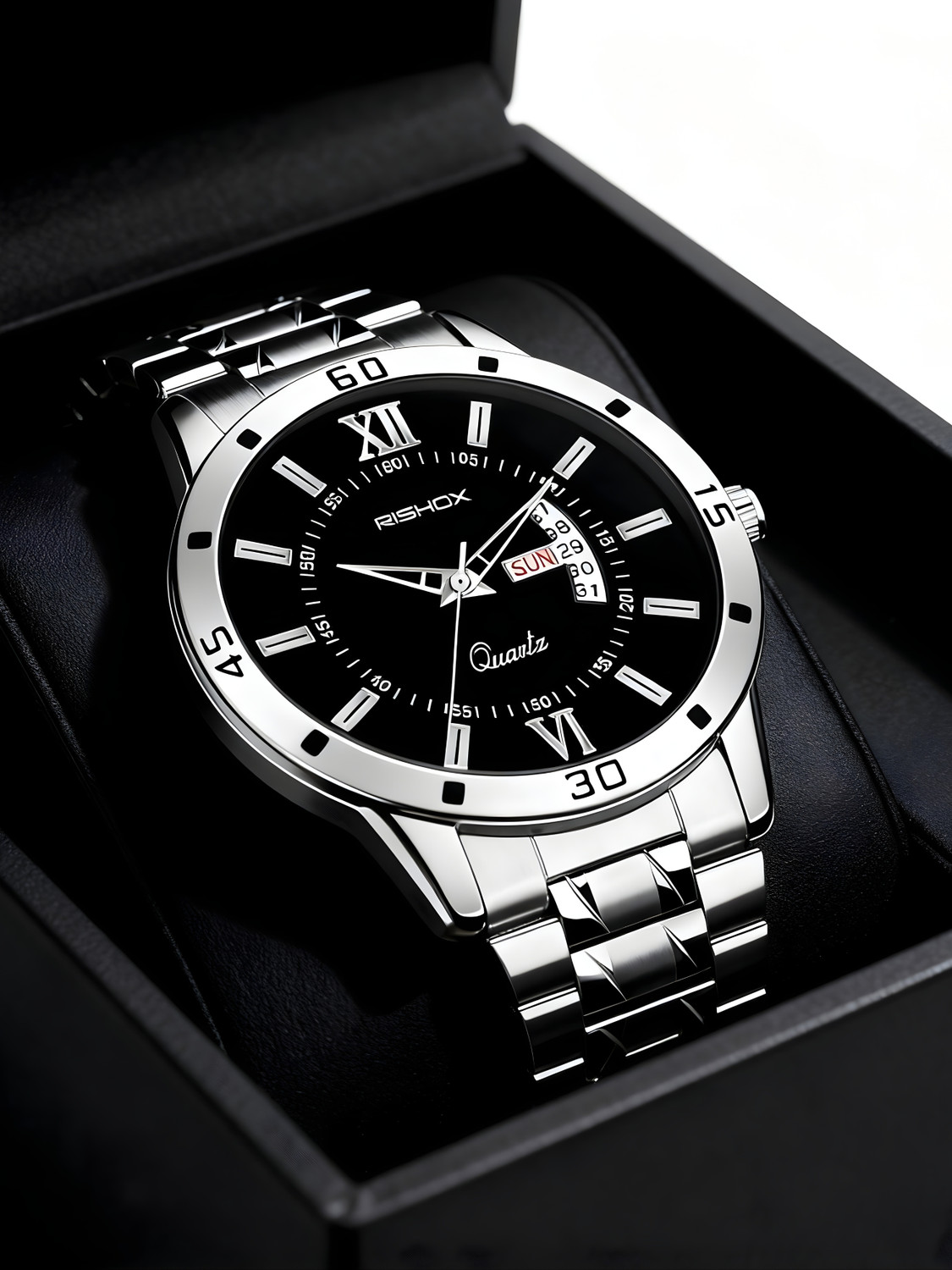 Rishox Elegant Quartz Watch for Men RX-20-Chain - Image 1