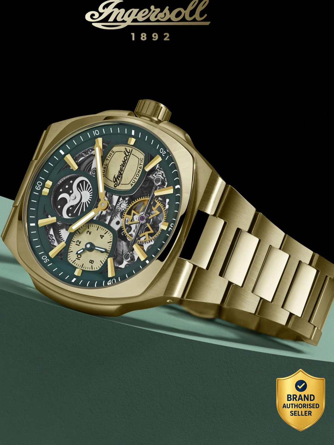 Ingersoll Automatic Green Dial Analog Watch I15803 - Image 1