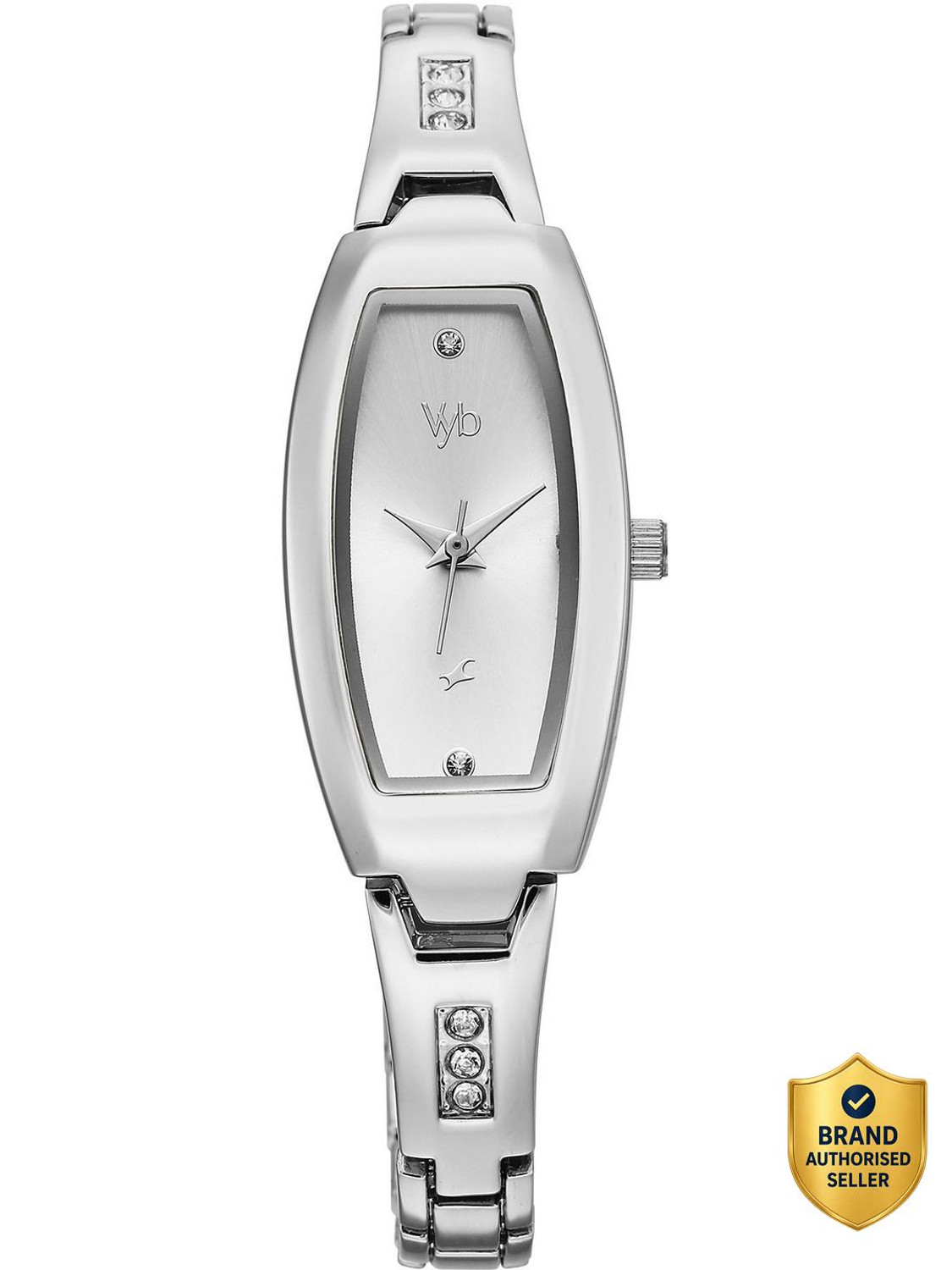 Fastrack Manifester Quartz Silver Dial Steel Stainless Steel Strap Analog Watch - For Women FV60113SM01W - Image 1