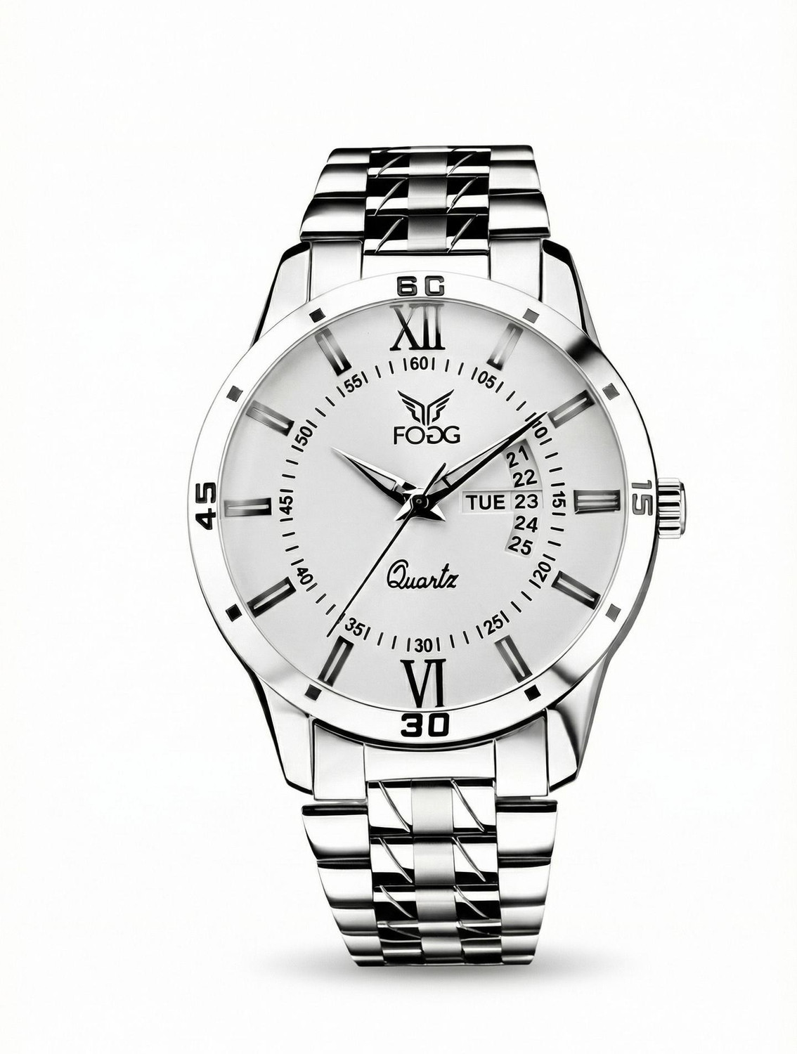 FOGG Working Day and Date Analog Watch - For Men 2047-WH - Image 1