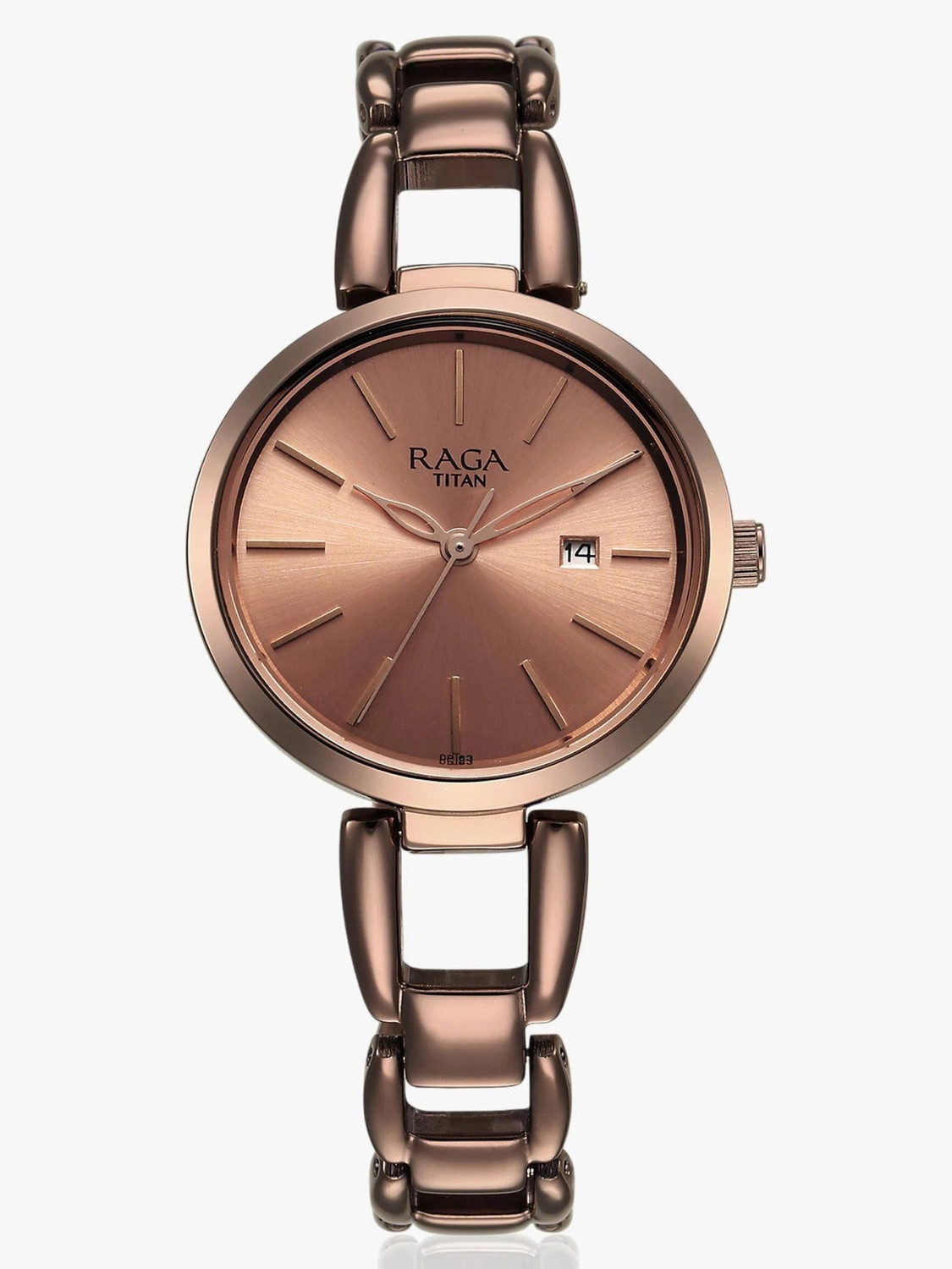 Titan Raga Viva Women's Analog Watch, Rose Gold Dial, Brown Metal - Image 1