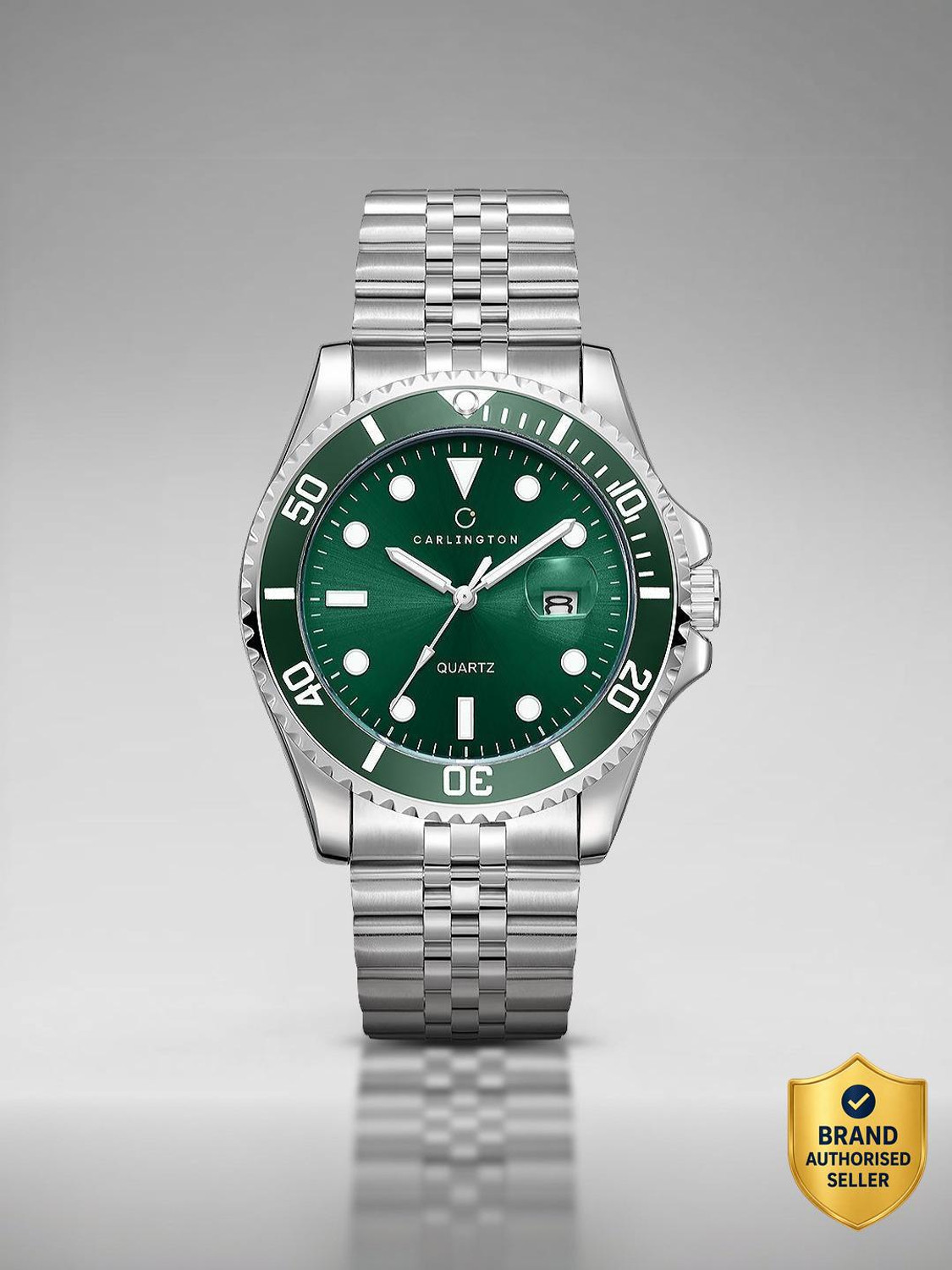 Carlington Meridian CT 4030 Steel Green Analog Watch - Image 1