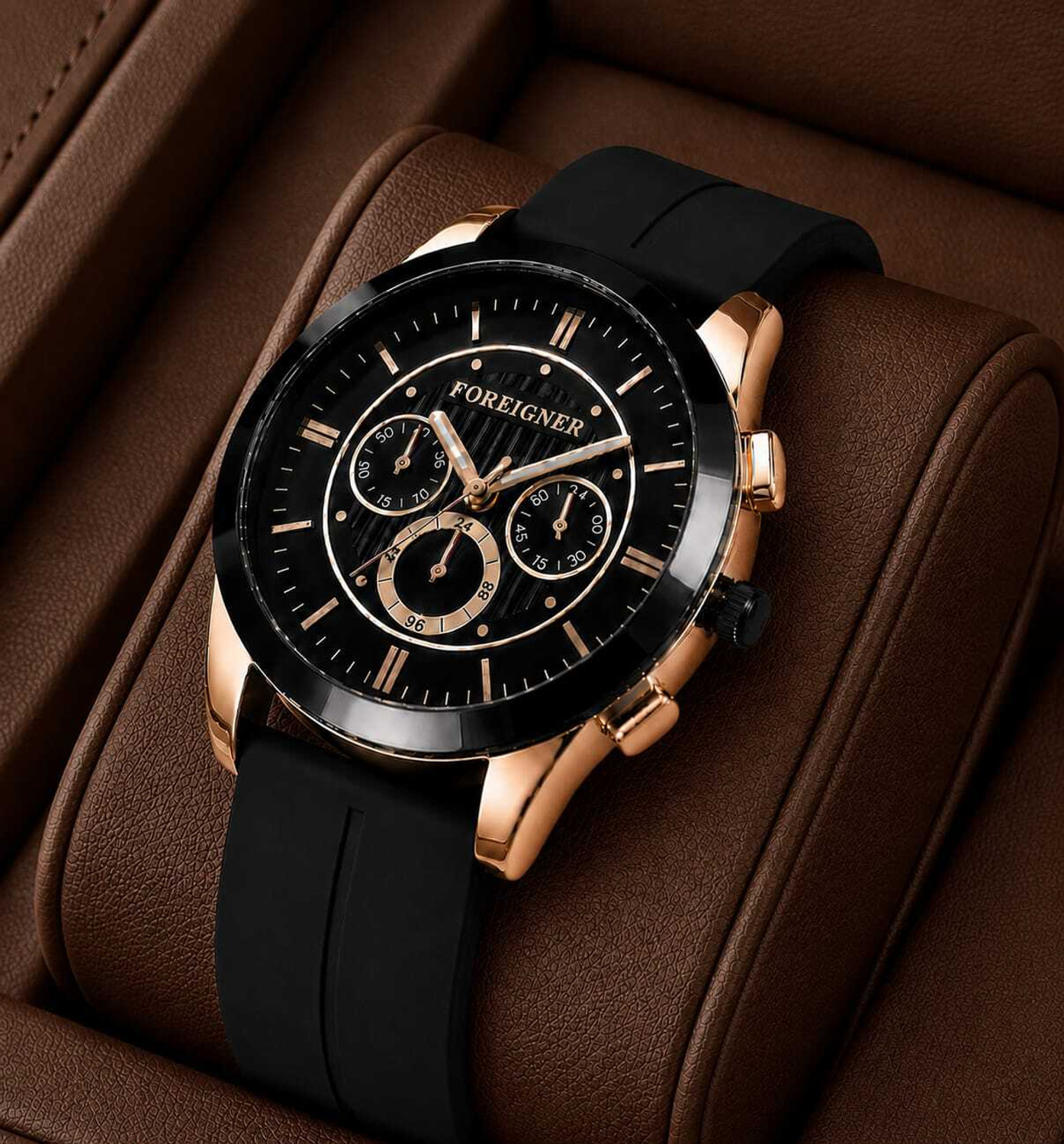 foreigner Royalmg01 Silicone Strap Analog Watch for Boys - Image 1