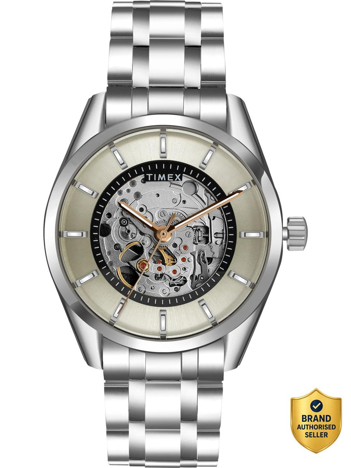 TIMEX Automatic Beige Dial Analog Watch for Men TW000Z800 - Image 1